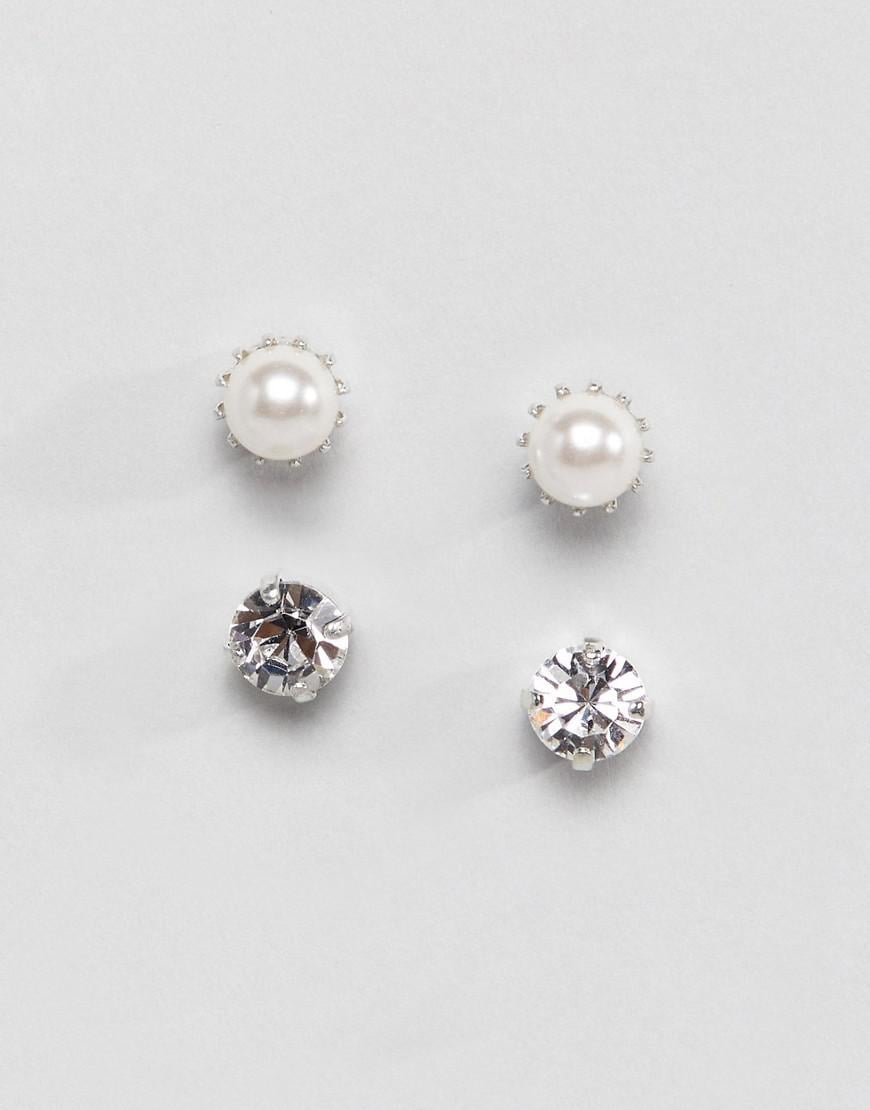 Lyst Krystal London Two Pack Swarovski Crystal Stud Earrings In Krystal London Women S Metallic Two Pack Swarovski Crystal Stud Earrings