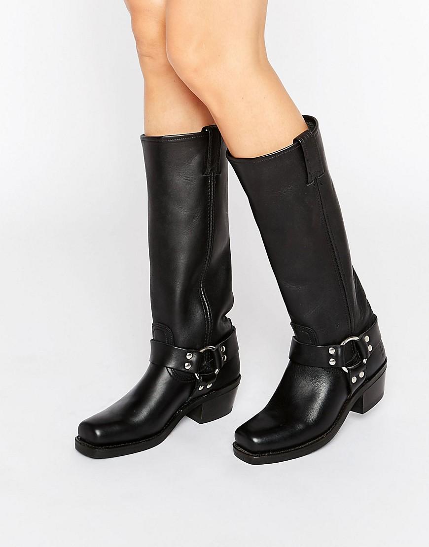 Lyst - Frye Harness 15r Leather Knee High Boots in Black