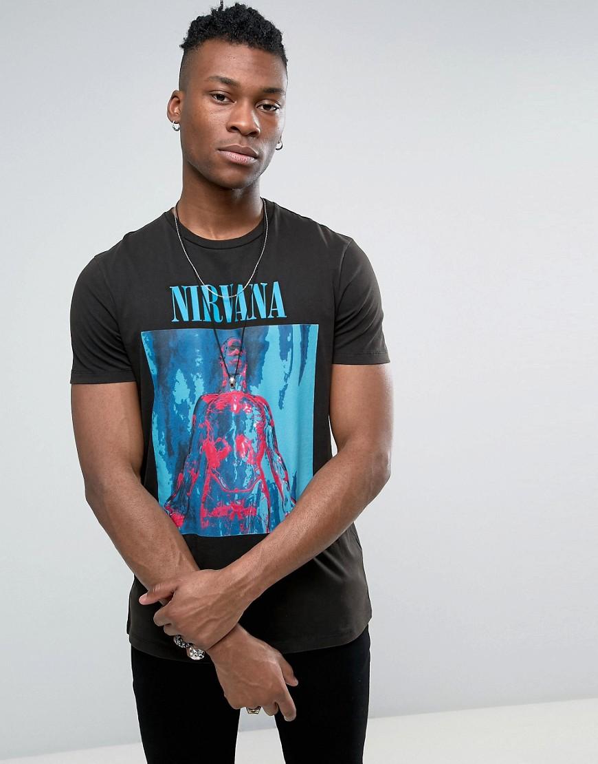 Lyst - Asos Nirvana Band T-shirt in Black for Men