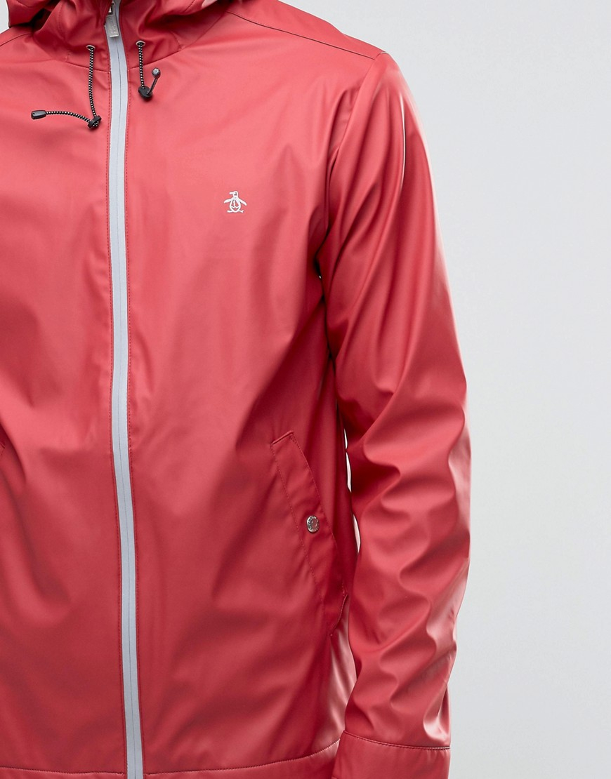 Lyst - Original Penguin Rubber Rain Jacket in Red for Men