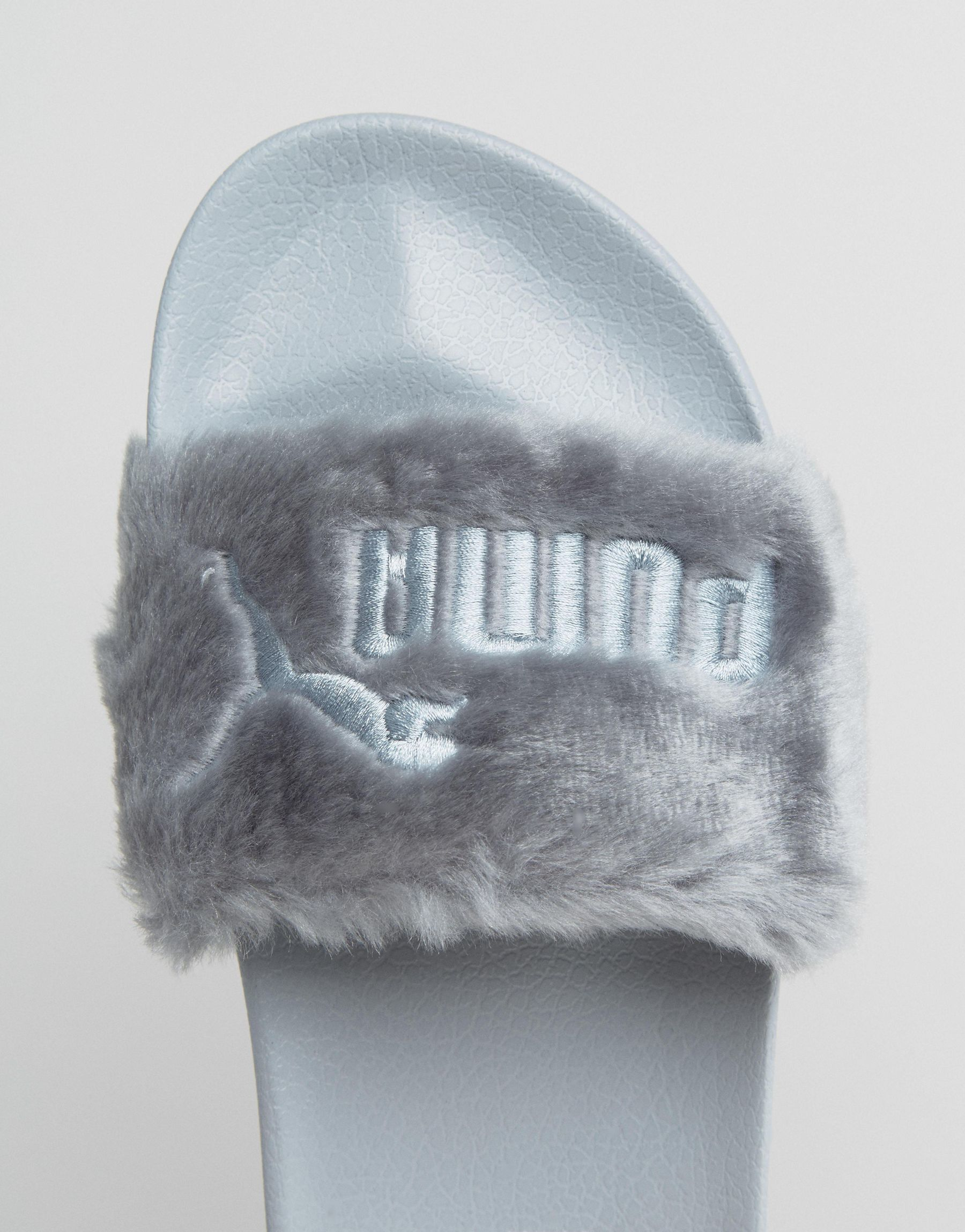 fluffy puma sliders