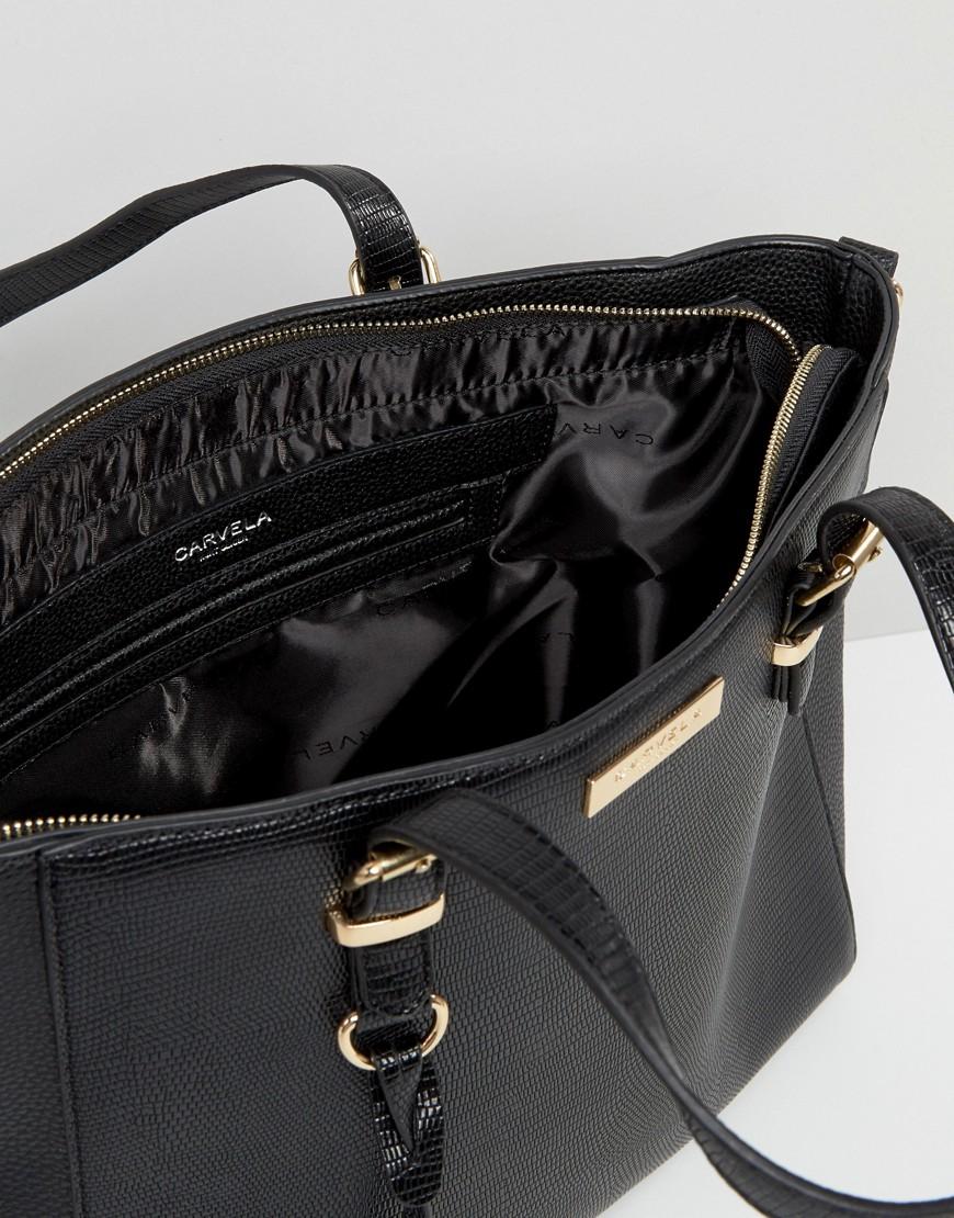 Lyst Carvela Kurt Geiger Dina Winged Tote Bag In Black Gallery
