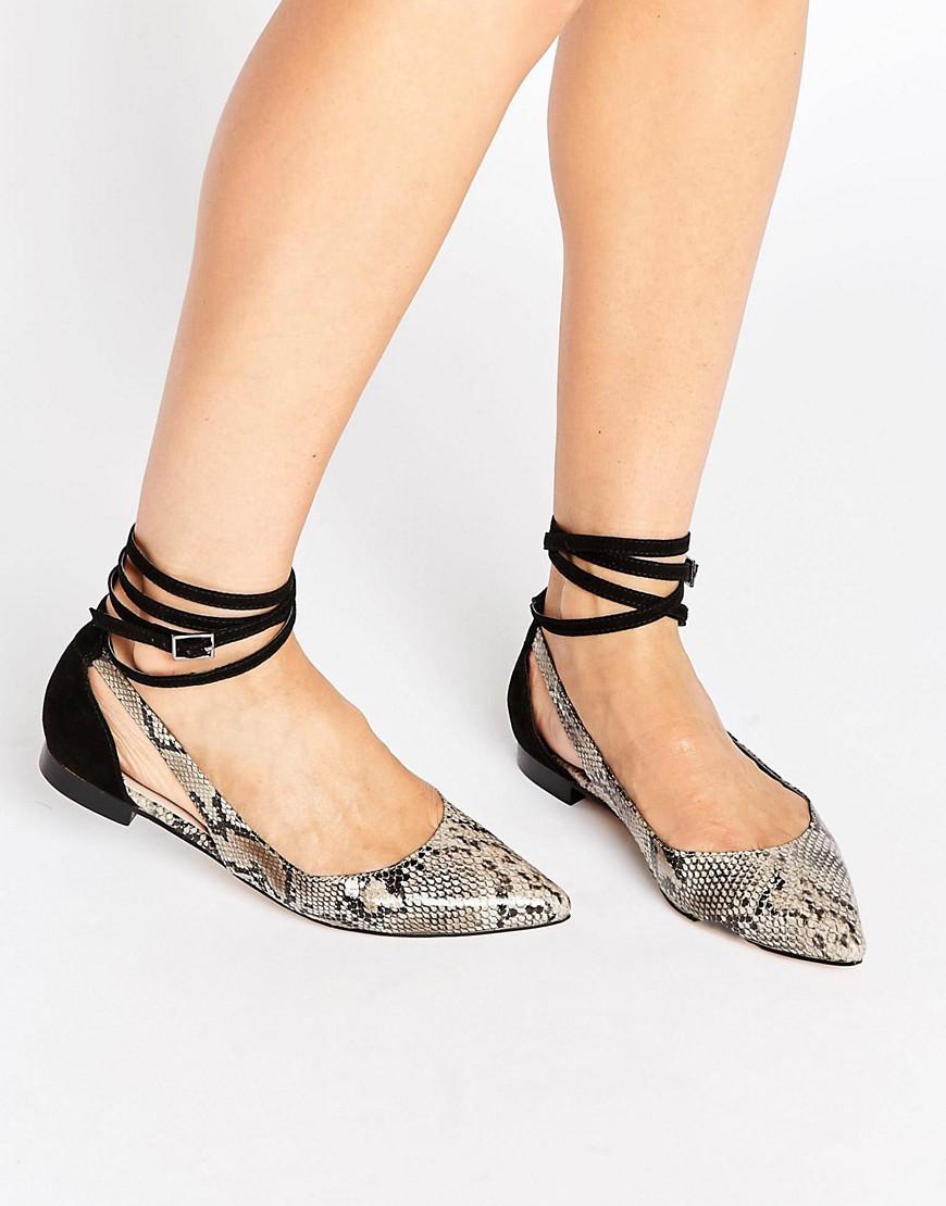 Lyst - Asos Lolly Pointed Ballet Flats