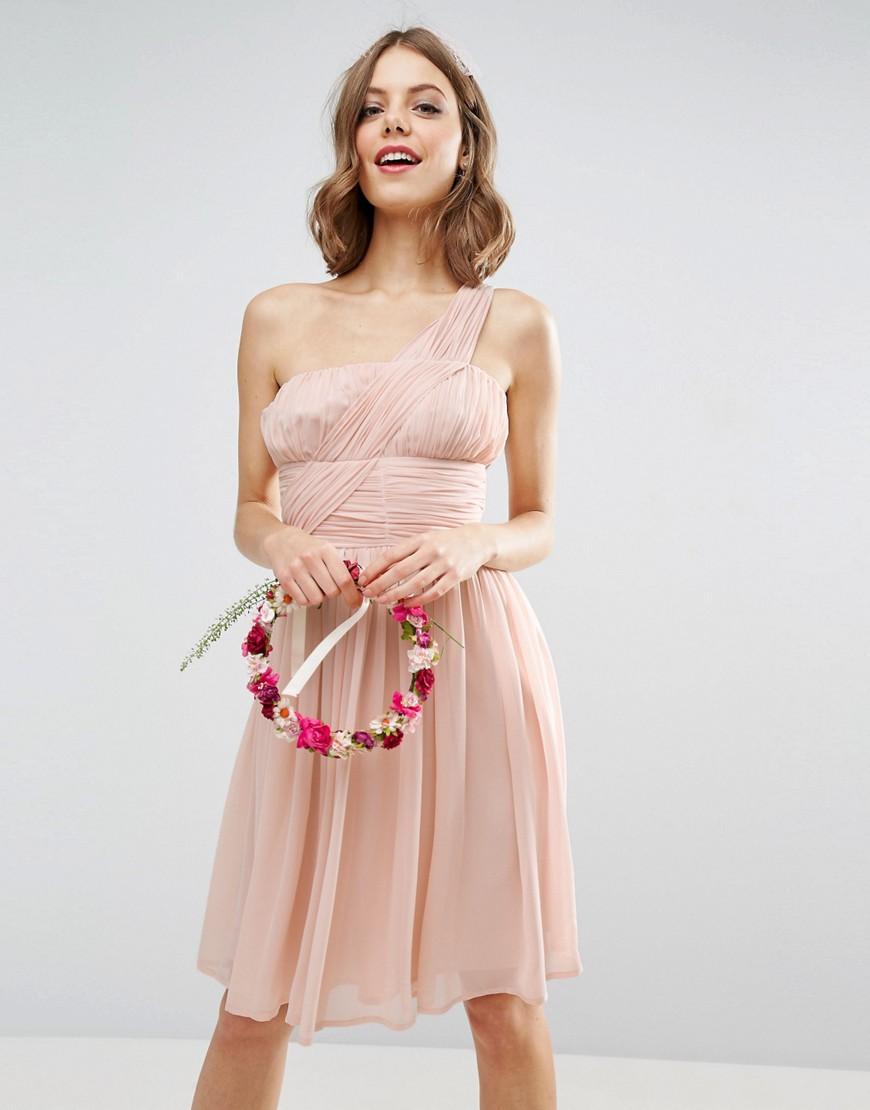  Asos  Wedding  One Shoulder Dress  in Pink  Lyst