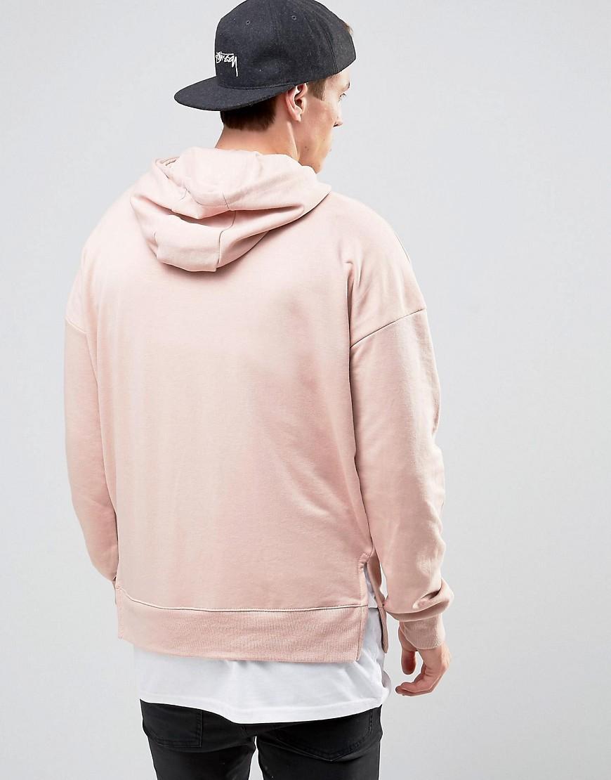 Lyst - New Look Layered Hoodie In Pink in Pink for Men