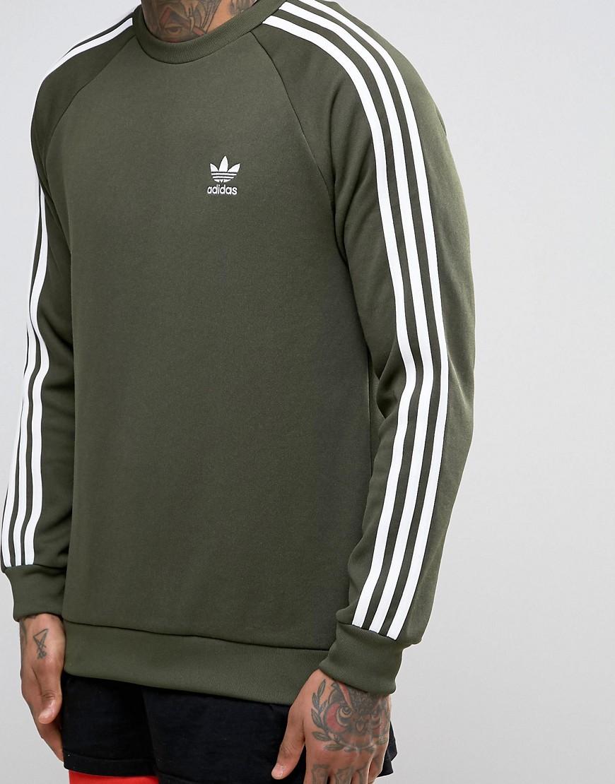 Adidas originals Sst Crew Neck Sweatshirt In Green Bq5406 in Green for ...