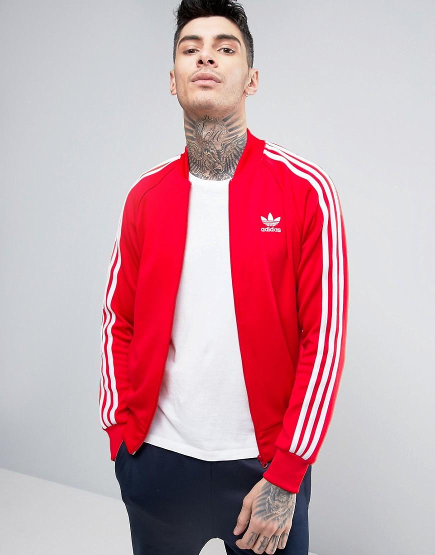 Lyst - Adidas originals Superstar Track Jacket in Red for Men