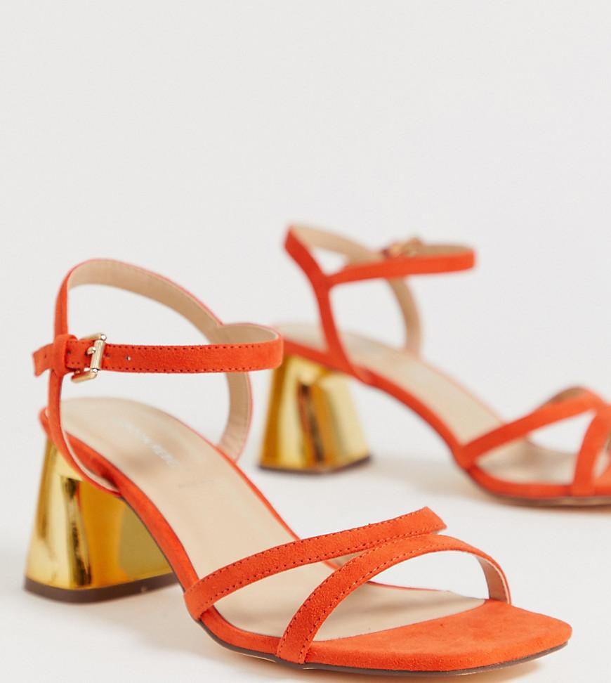 orange shoes wide fit