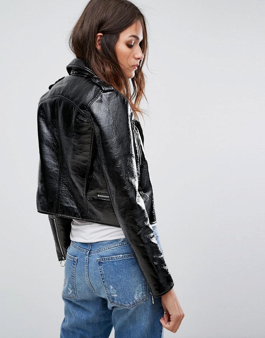 Blank Nyc Patent Biker Jacket In Black Lyst Gallery