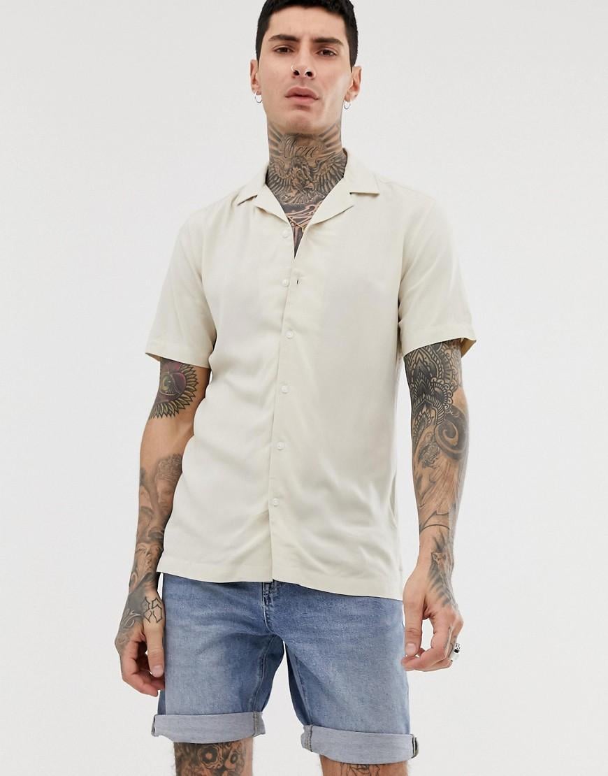 ecru button down shirt