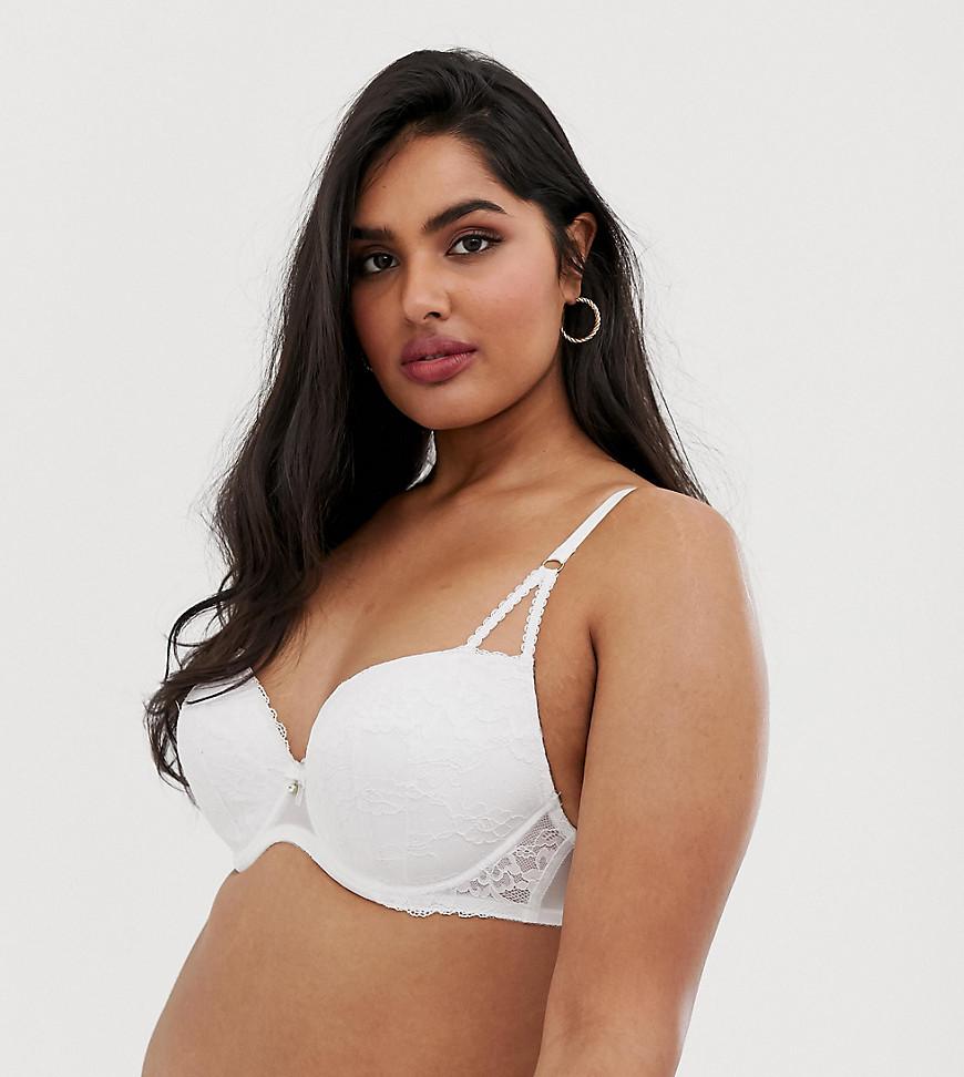 Ann Summers Curve Sexy Lace Plunge Bra In White In White Lyst 6235