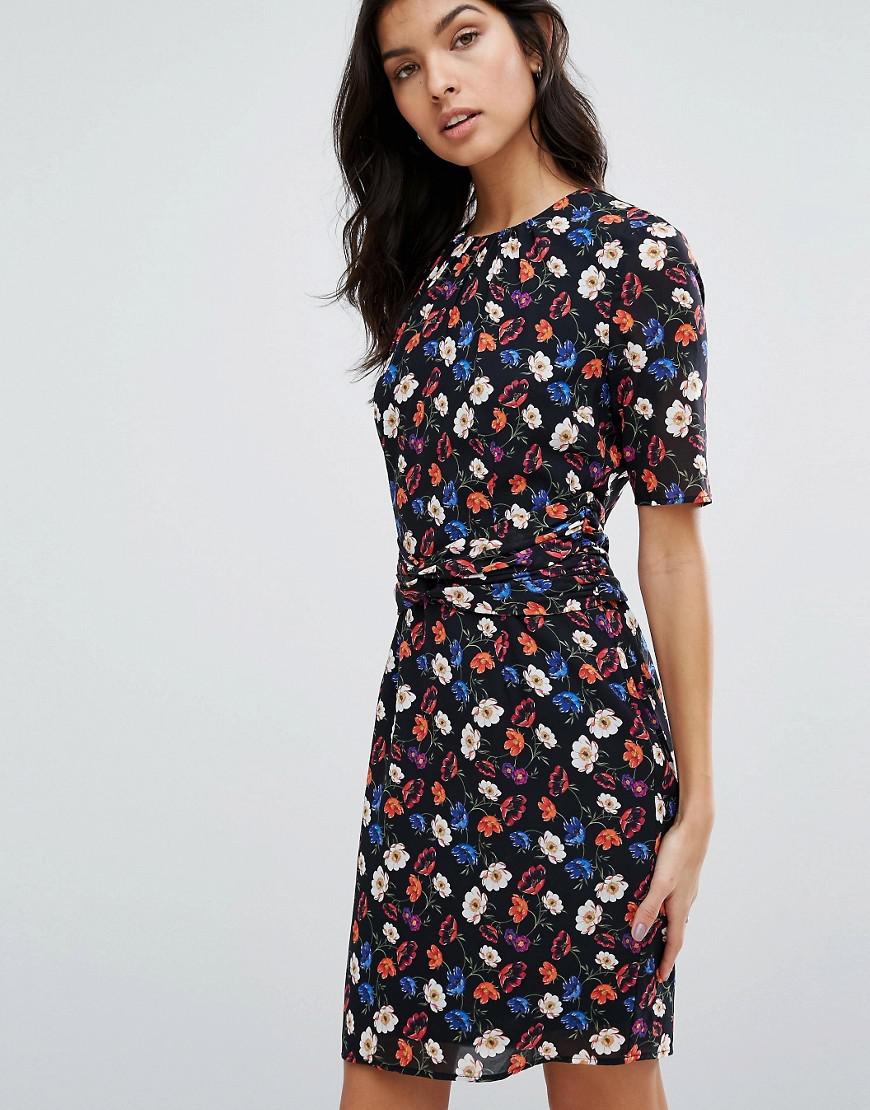 Lyst - Whistles Pansy Print Dress in Blue