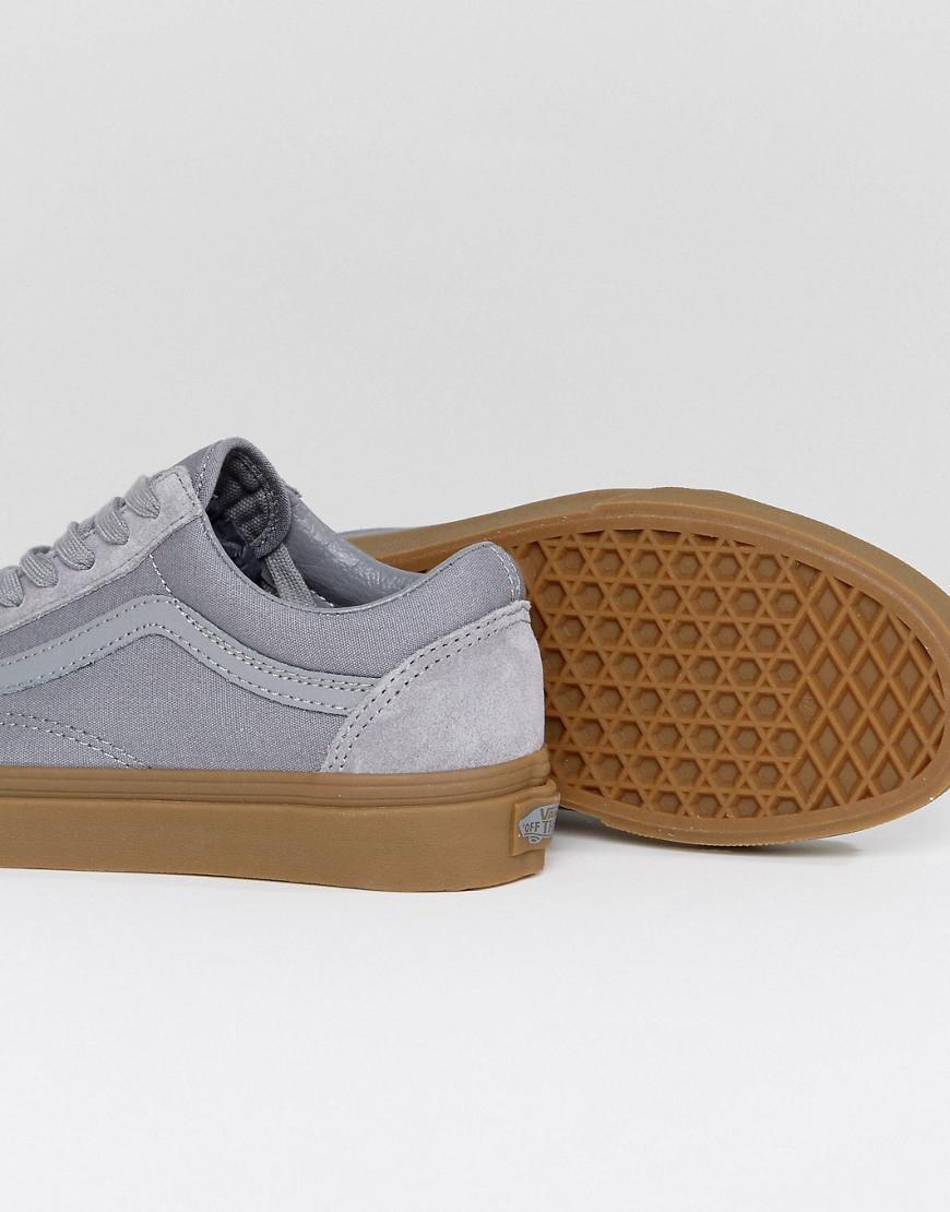 grey suede old skool vans gum sole grey suede old skool vans gum sole
