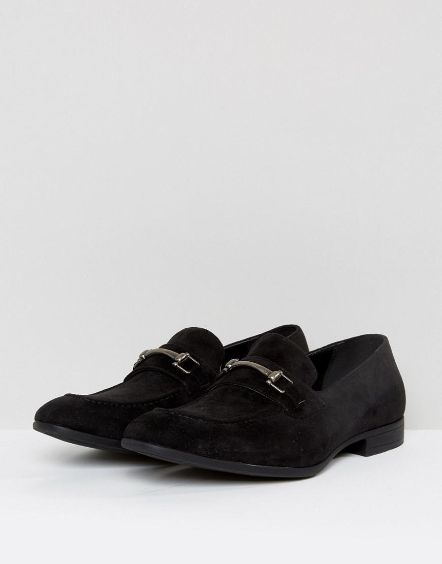 faux suede chunky snaffle loafer