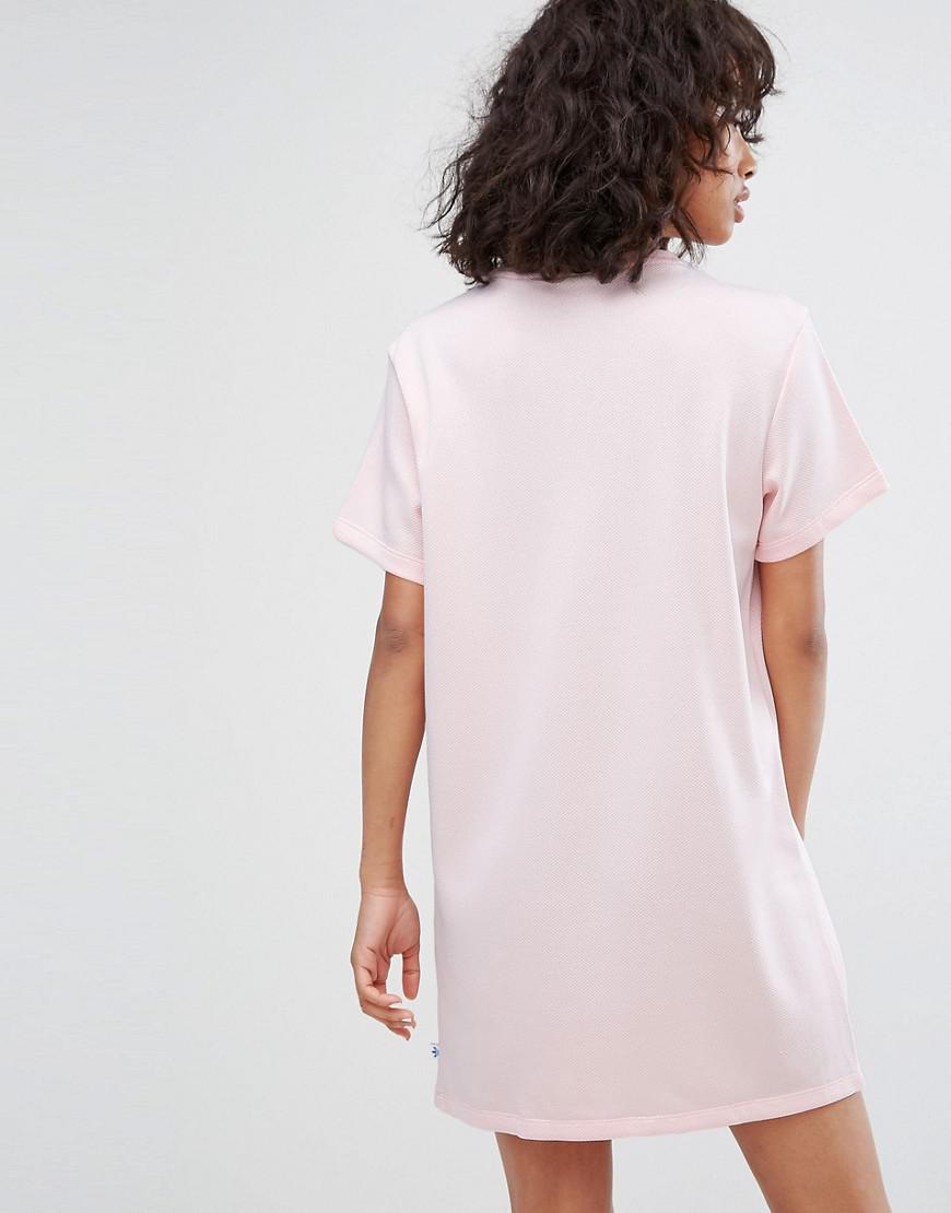 adidas pink t shirt dress