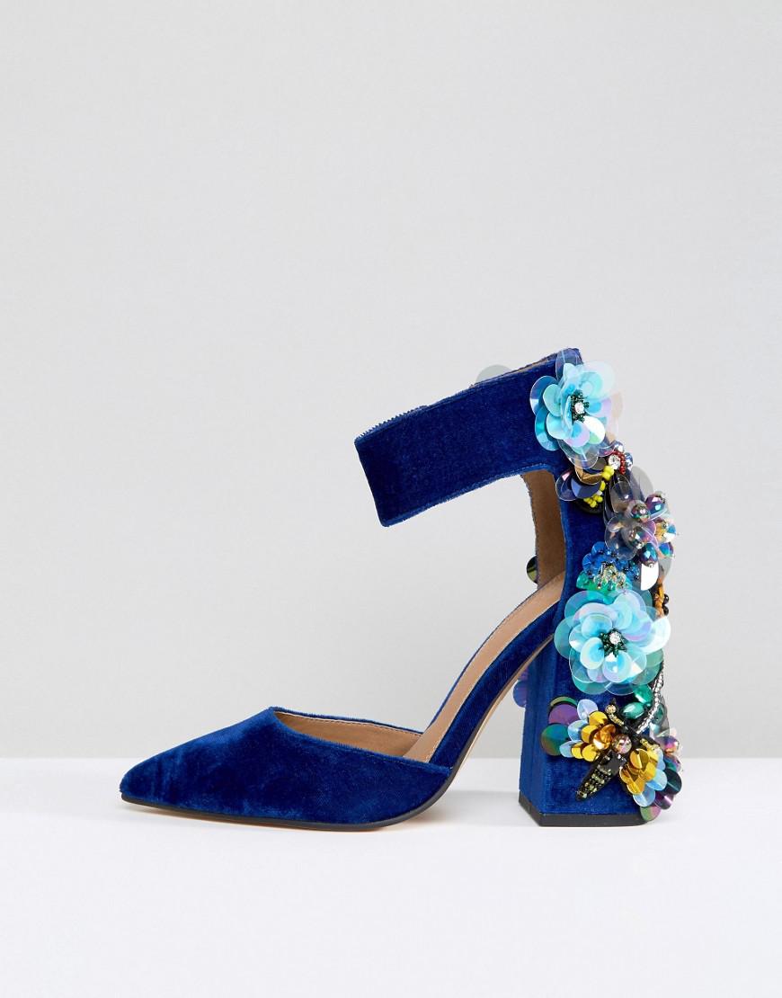 asos blue heels