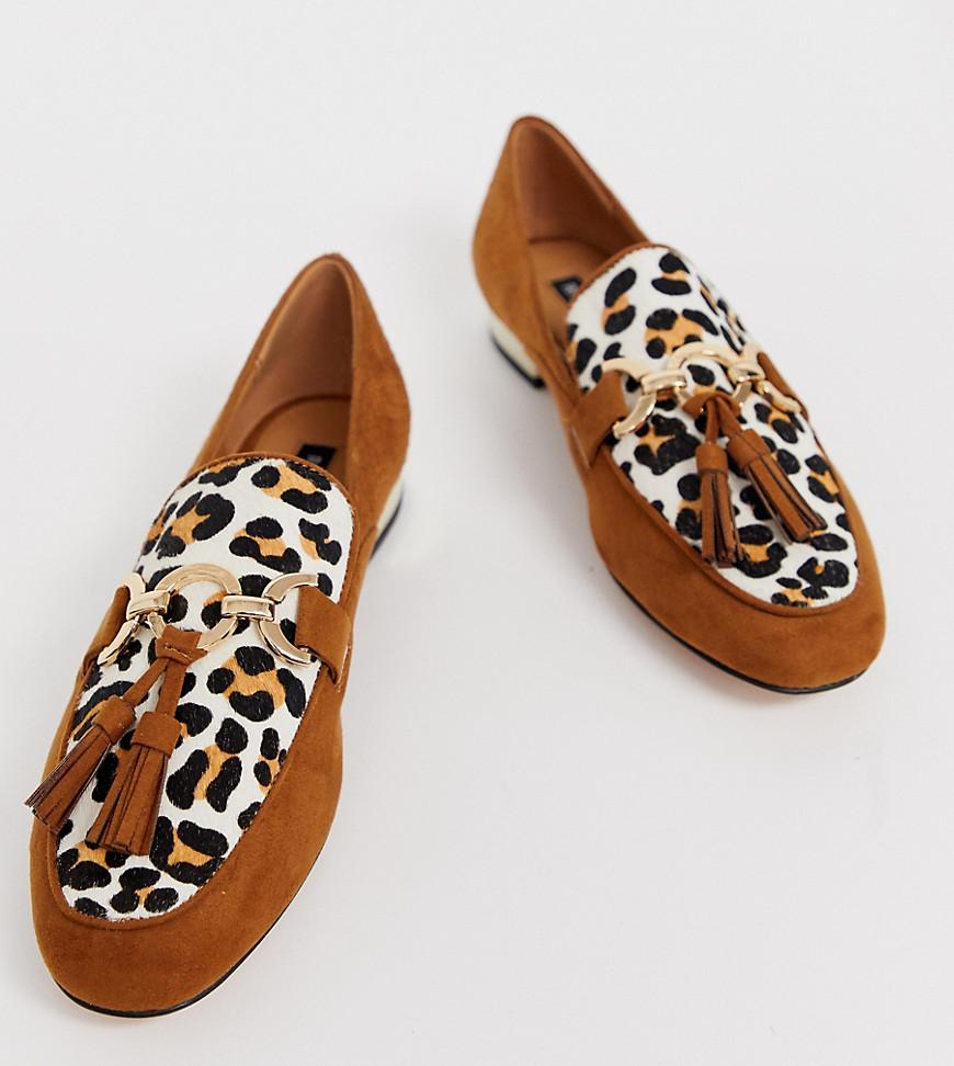River Island Loafers With Tassel Detail In Leopard Print Lyst