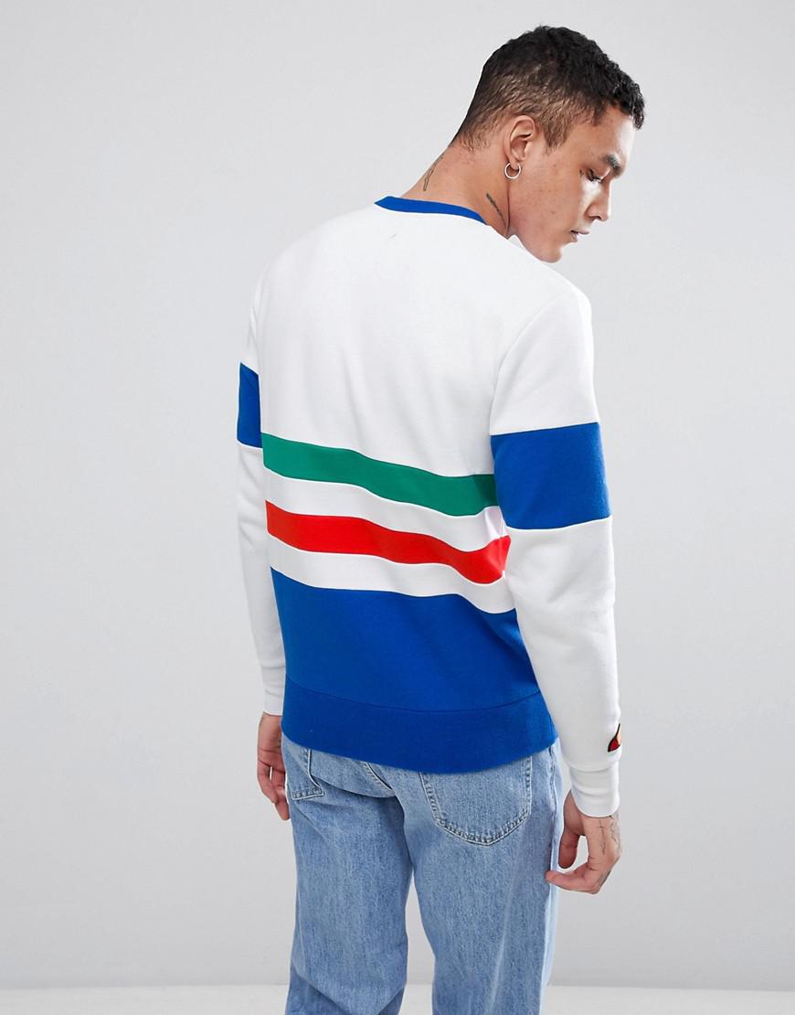 ellesse sweat colour block fleece crew junior