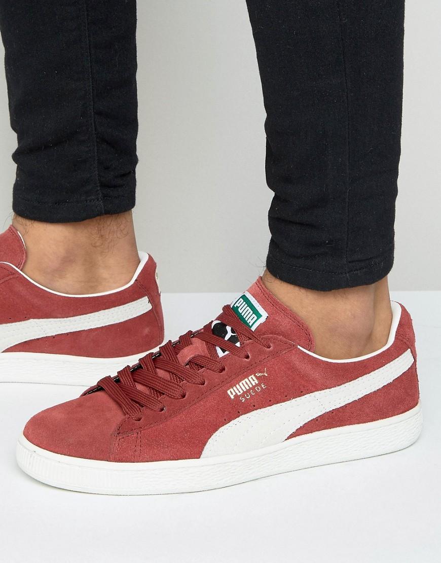 PUMA Suede Classic + Trainers In Red 35263475 in Red for Men - Save 16% ...