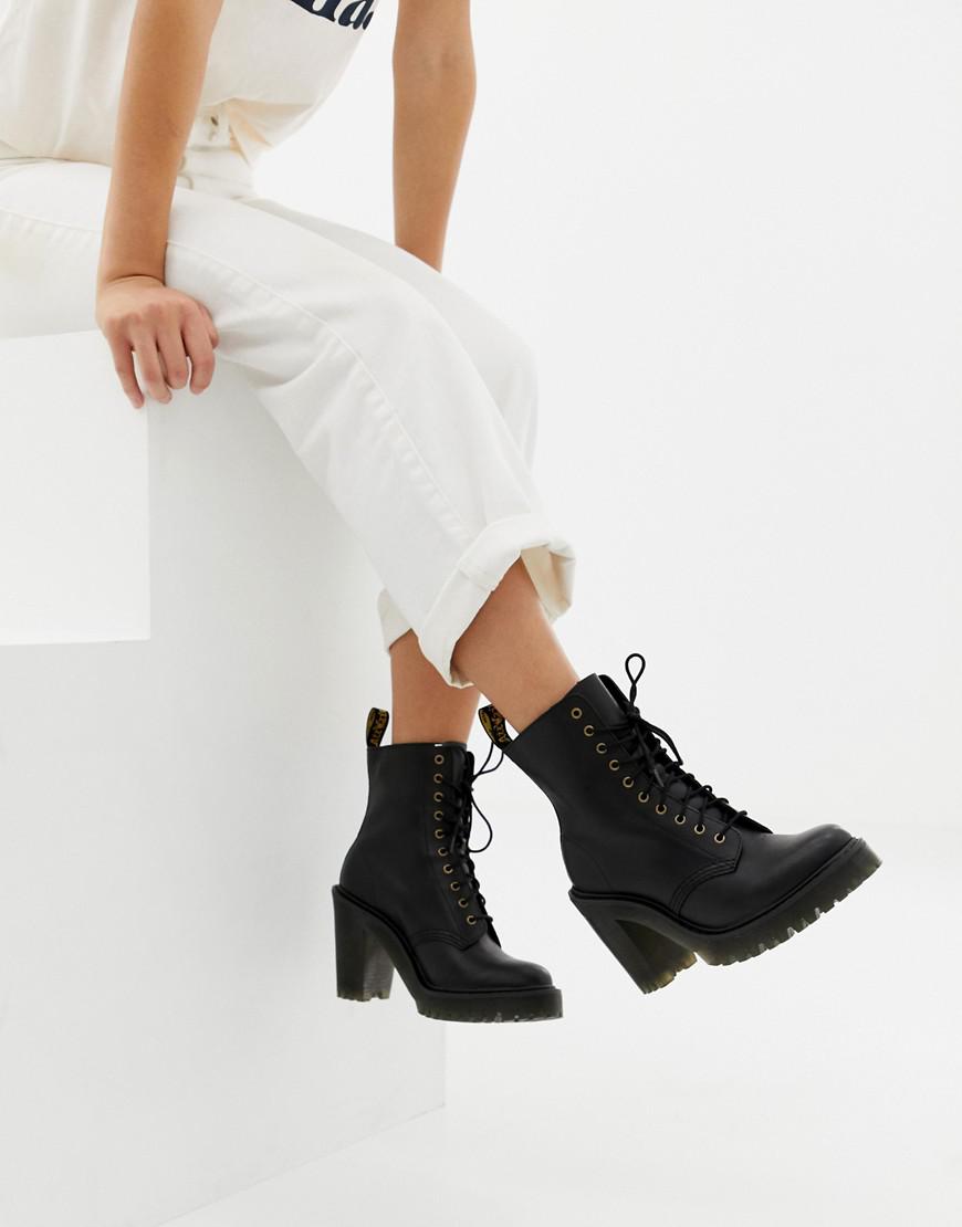 dr martens spence heeled ankle boots in black