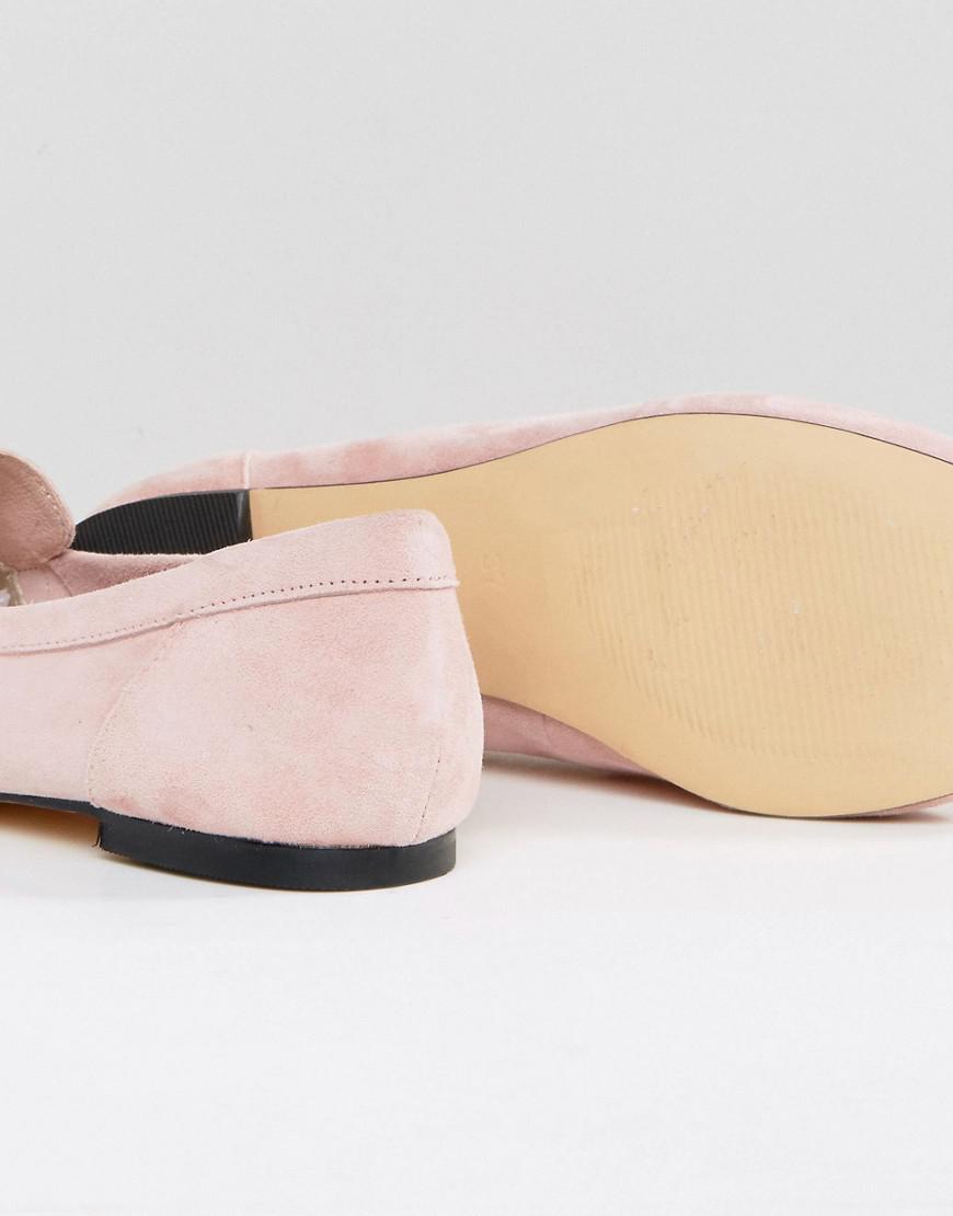Lyst Office Blush Suede Loafers in Pink