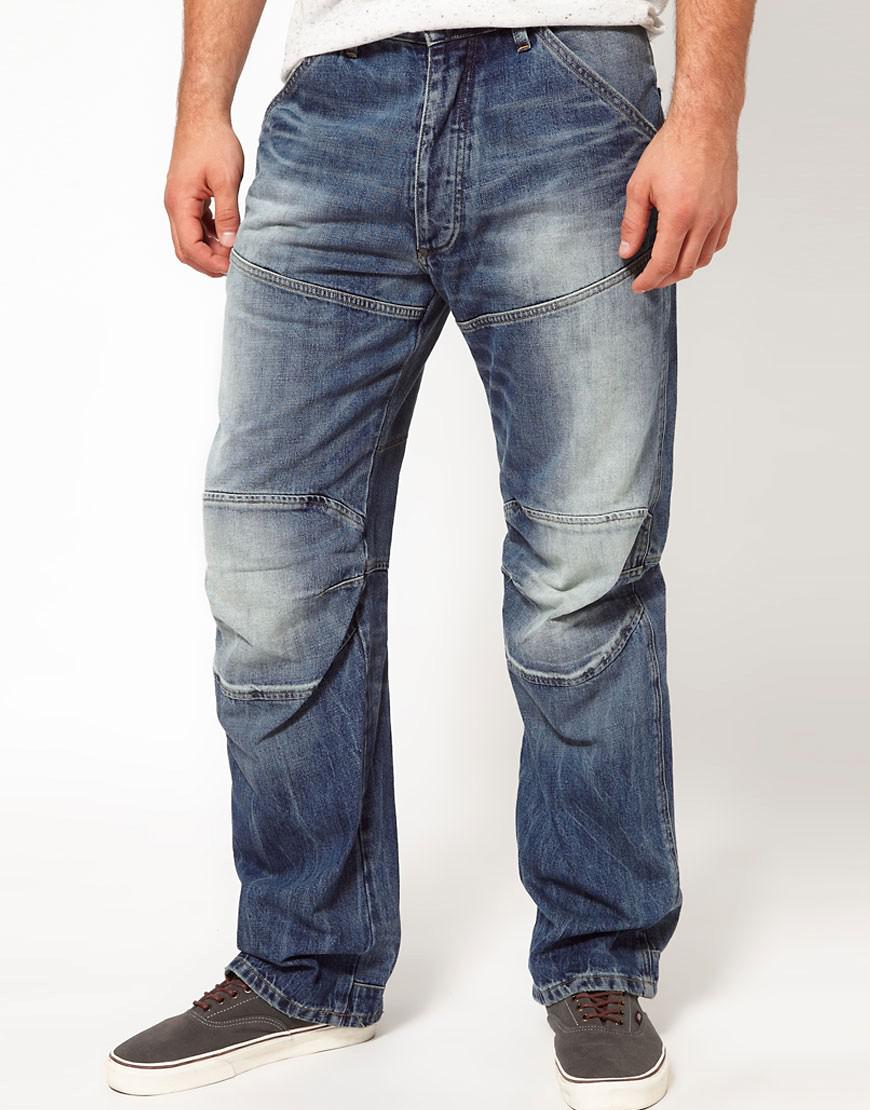 G-Star RAW Gstar Jeans Elwood 3d Loose Fit Medium Aged in Blue for Men