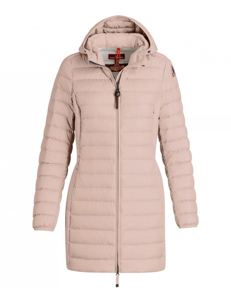 Parajumpers Irene Mid Length Hooded Quilted Jacket in Pink Lyst