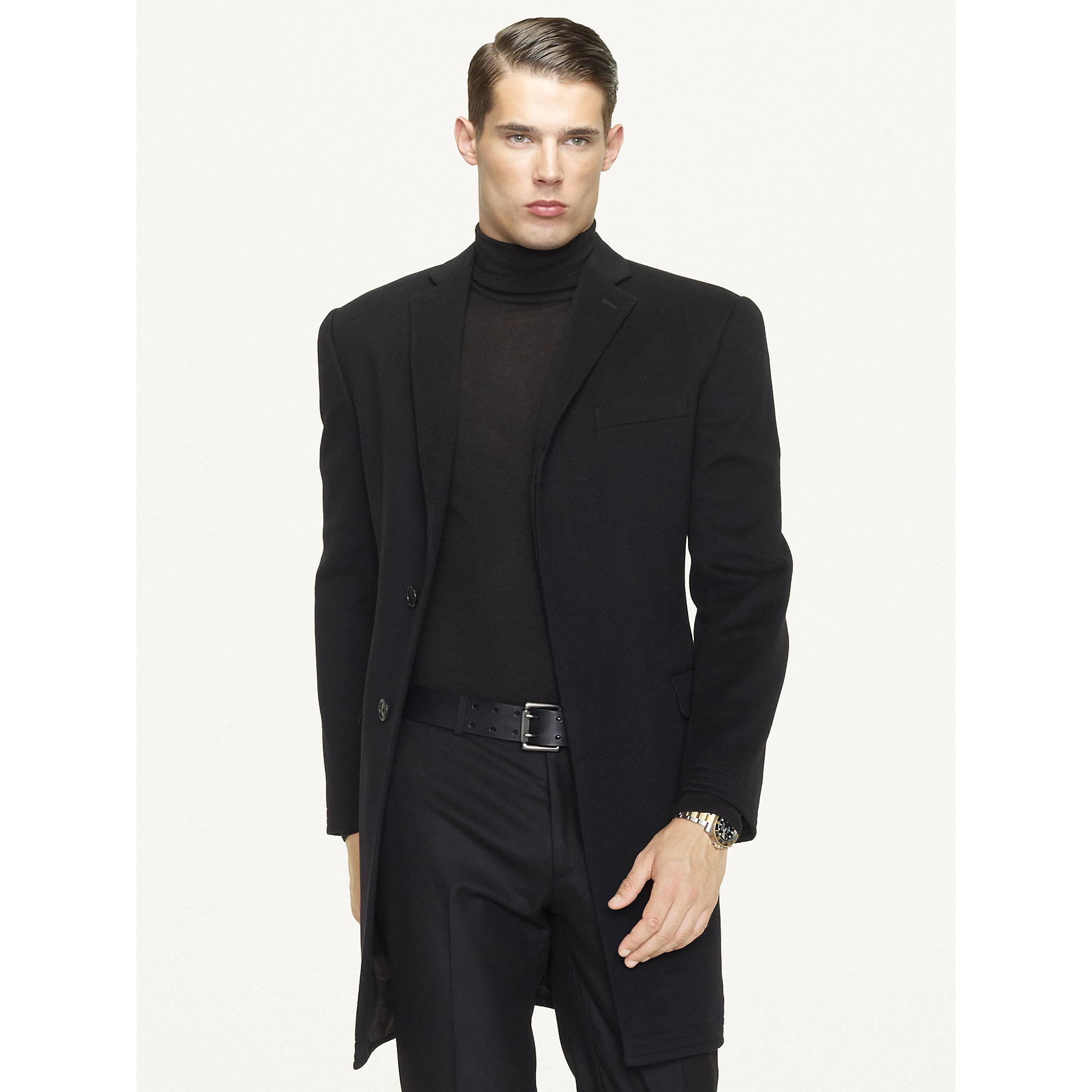 Lyst - Ralph Lauren Black Label Paddock Top Coat in Black for Men