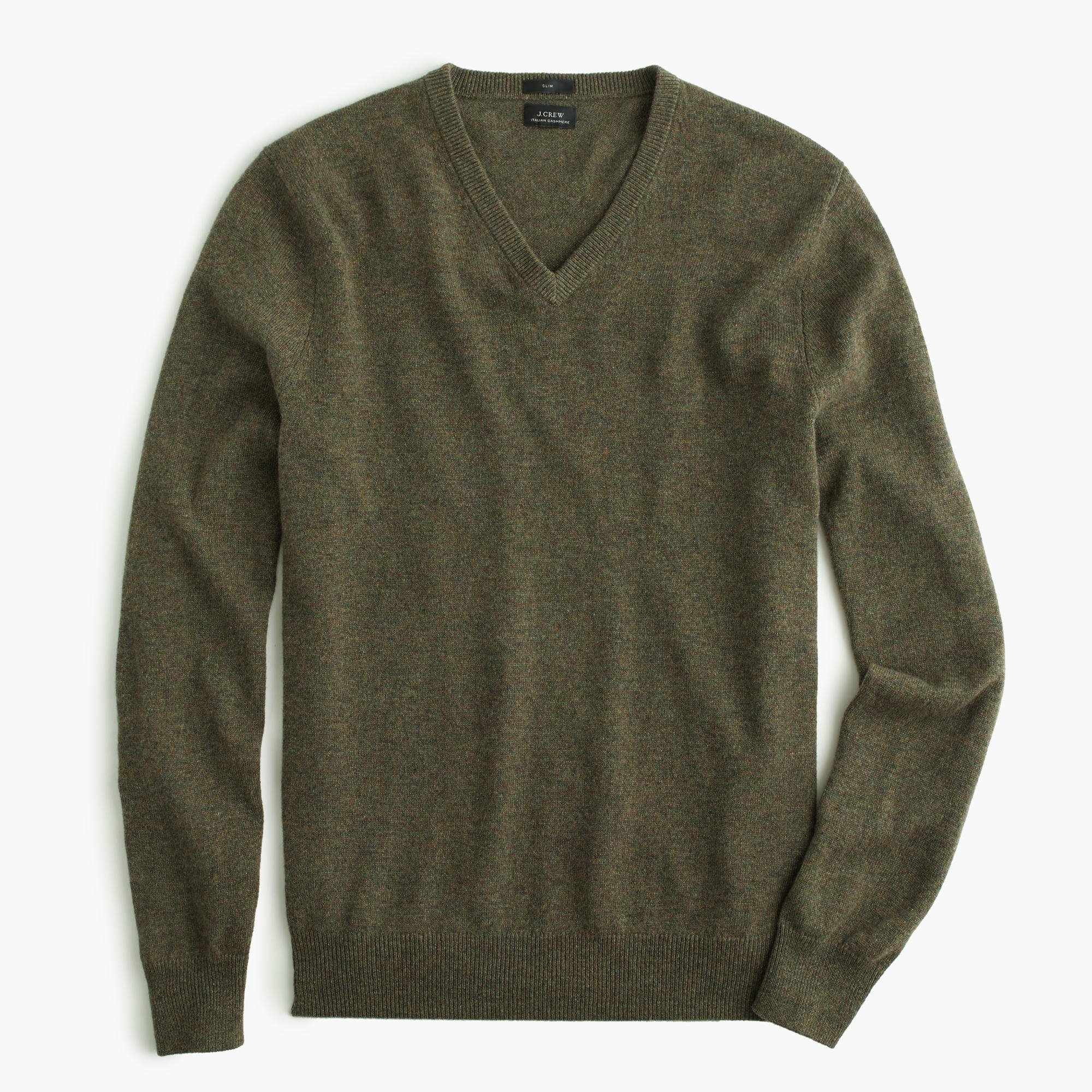 J.crew Slim Italian Cashmere V-neck Sweater in Green for Men (hthr ...