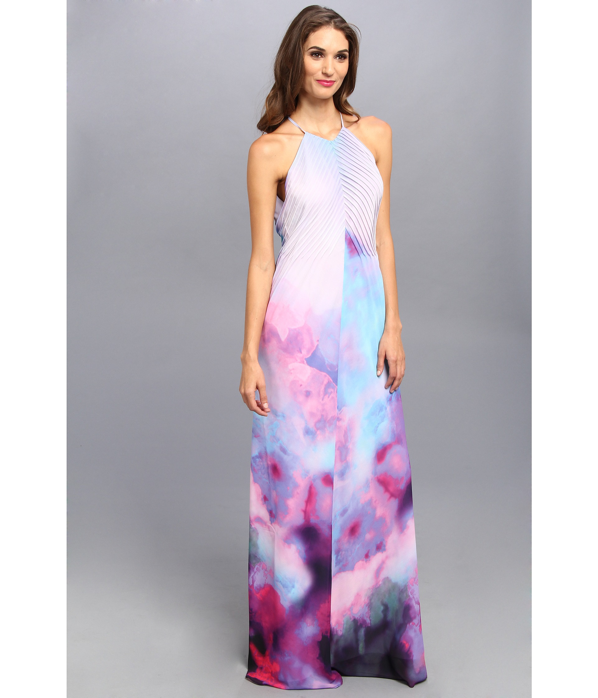 Lyst - Ted Baker Alexxis Summer At Dusk Print Maxi Dress in Gray