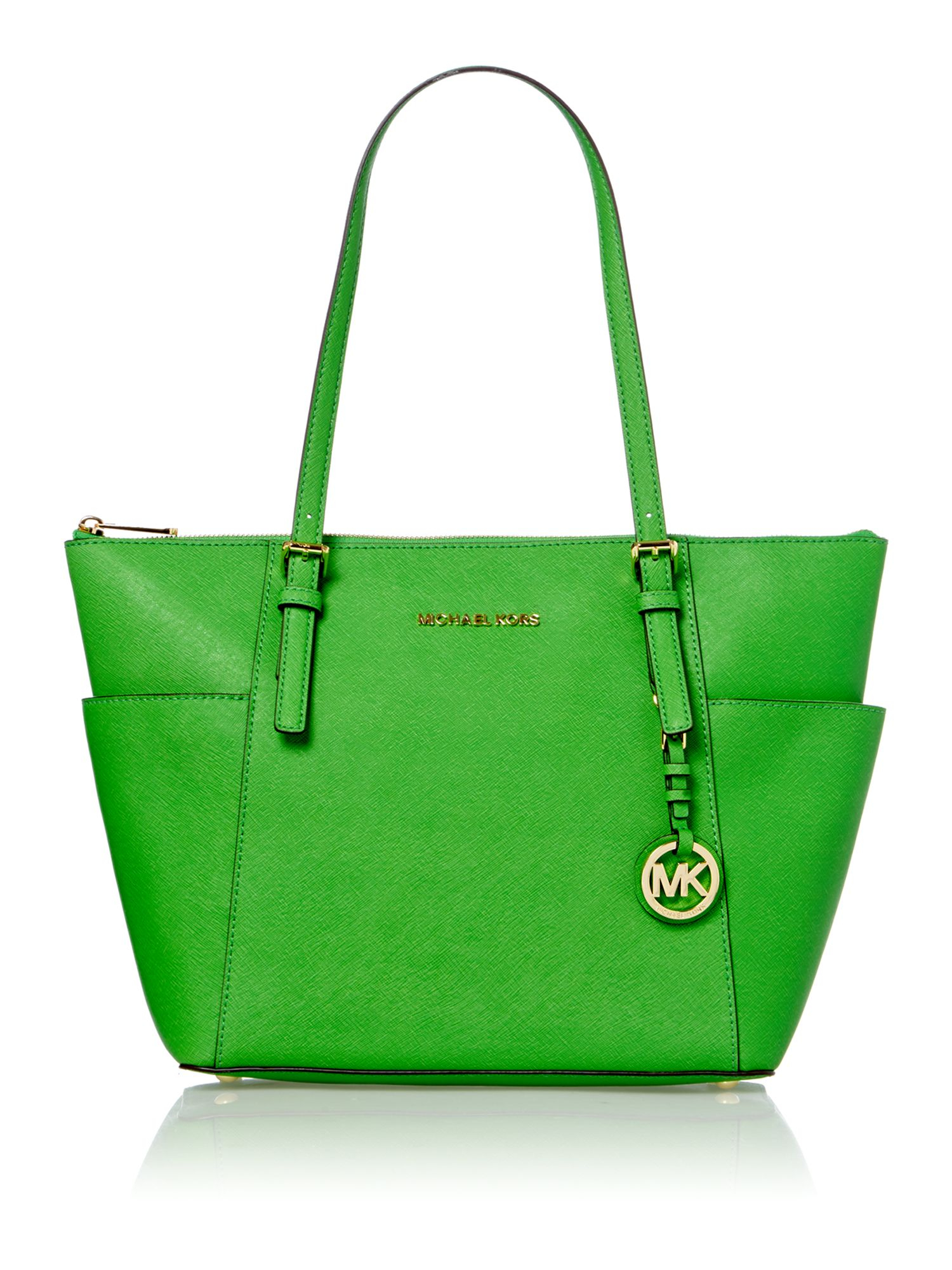 Michael Kors Jet Set Travel Small Green Tote Bag in Green | Lyst