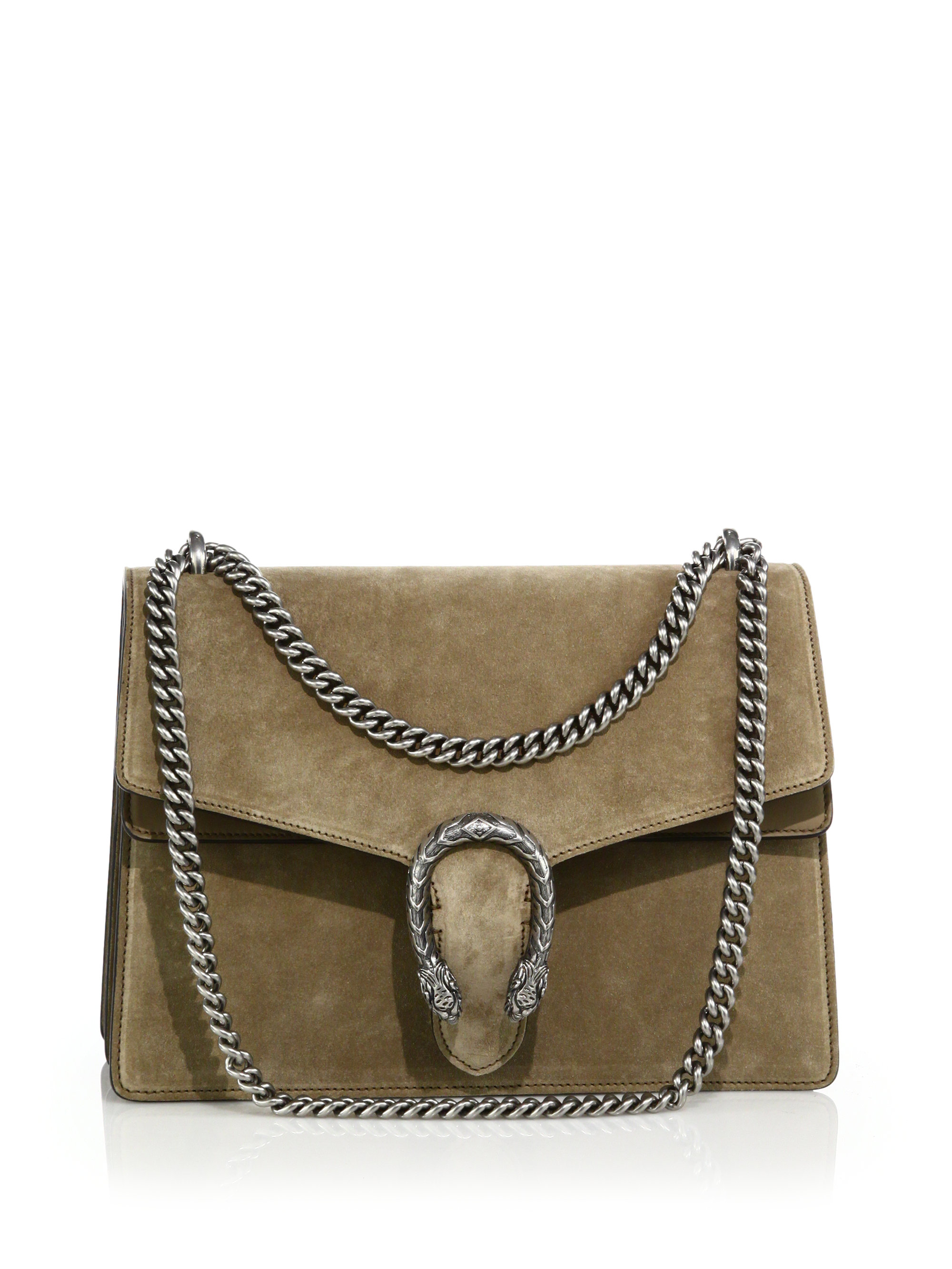 Gucci Dionysus Medium Suede Shoulder Bag in Brown | Lyst