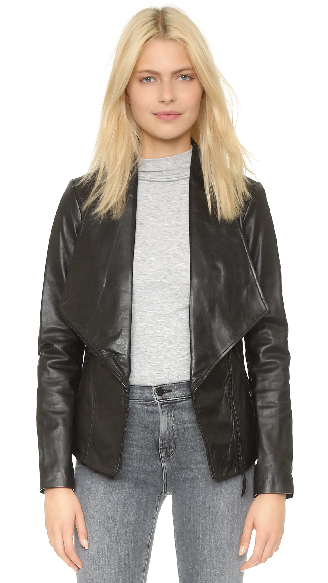 Soia Kyo Nerissa Leather Jacket Camel In Black Lyst Gallery