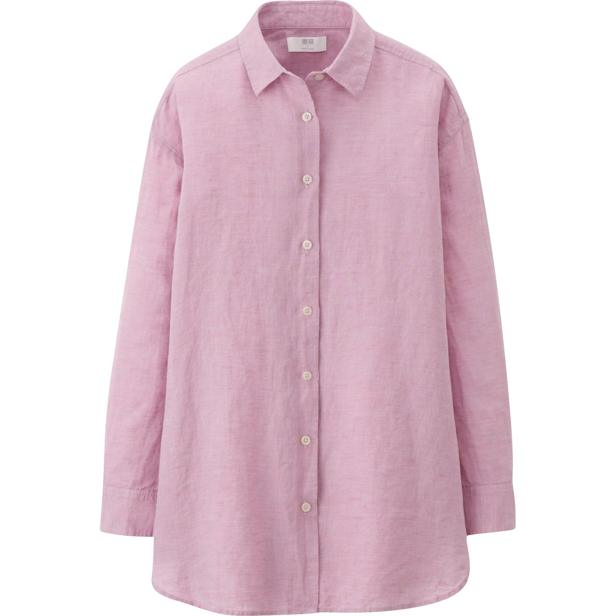 pink linen tunic