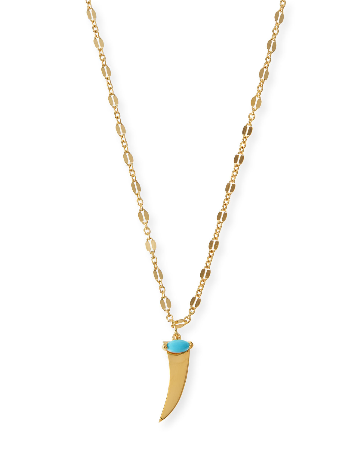 Jennifer zeuner Prudence Turquoise Horn Pendant Necklace in Metallic | Lyst