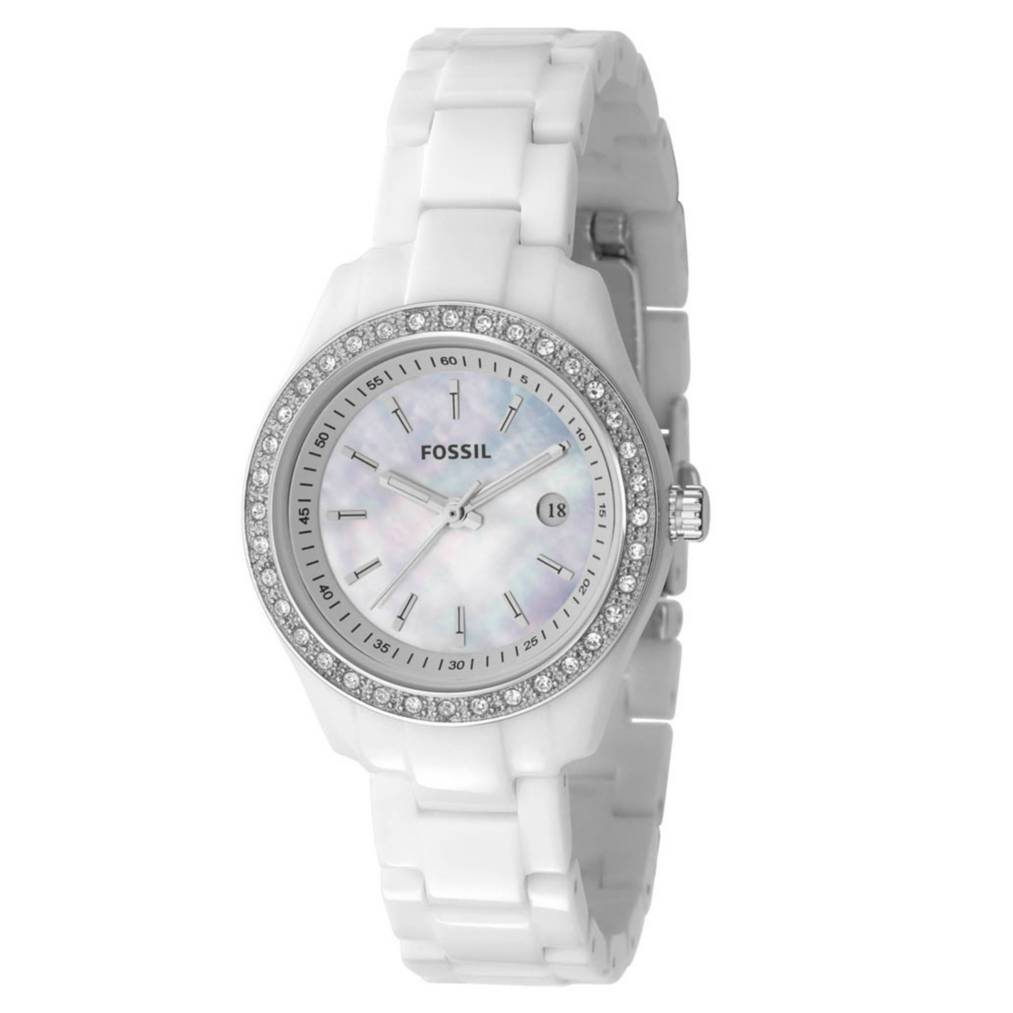 Lyst - Fossil Women'S Mini Stella White Resin Bracelet Watch 30Mm ...