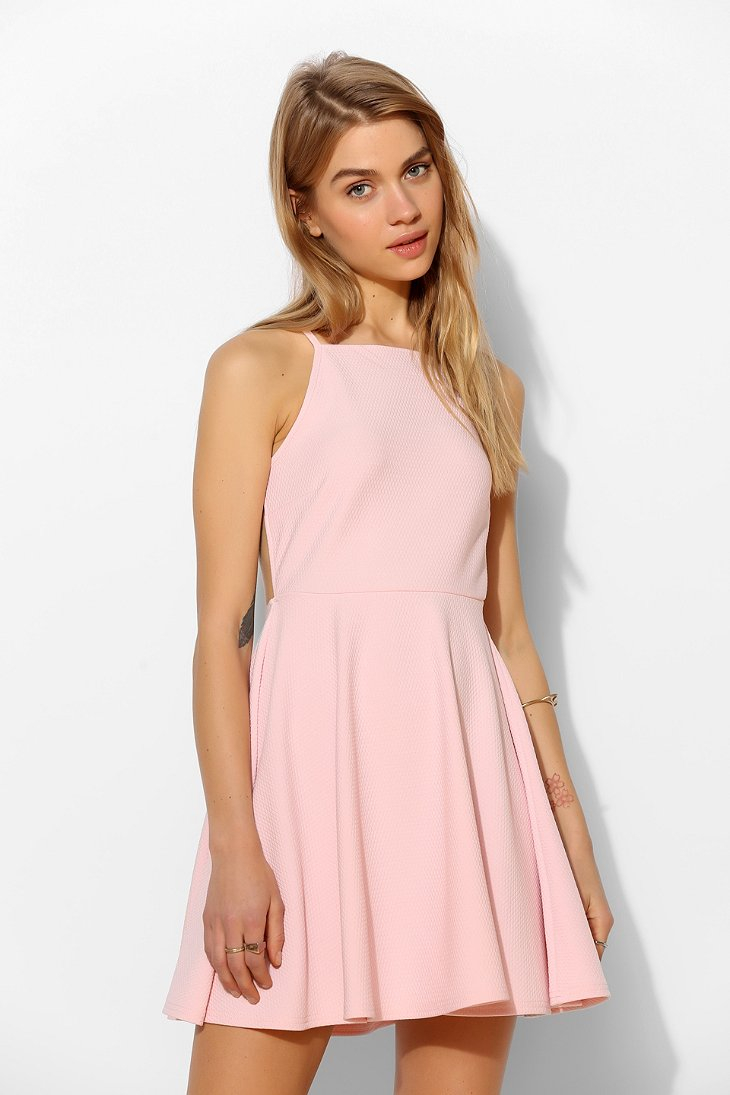 Lyst - Oh My Love Strappy-Back Skater Dress in Pink