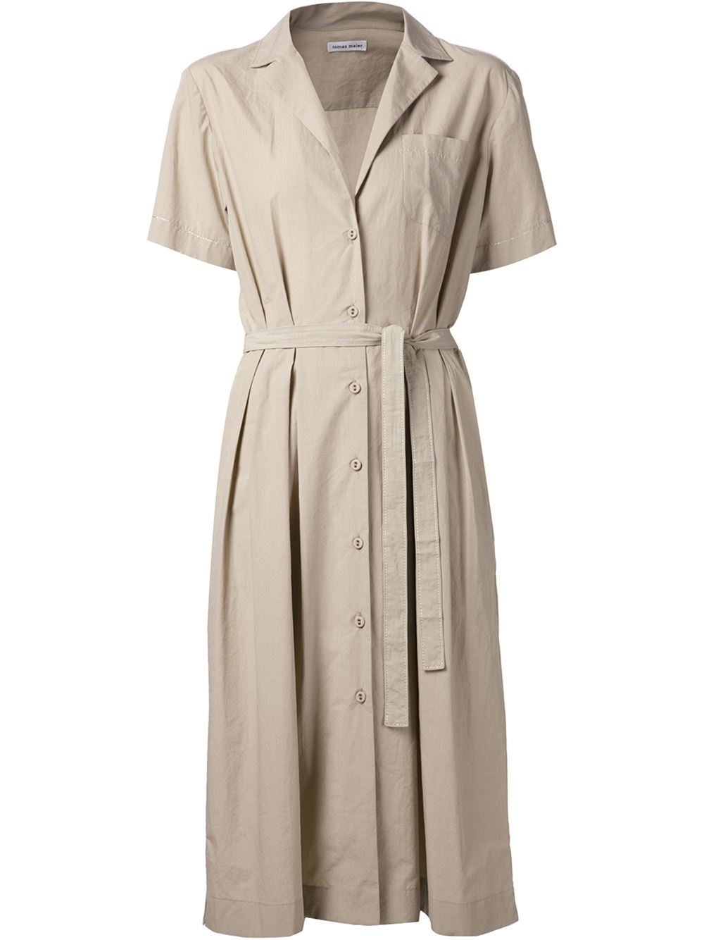 Lyst Tomas Maier Flared Dress In Natural Gallery