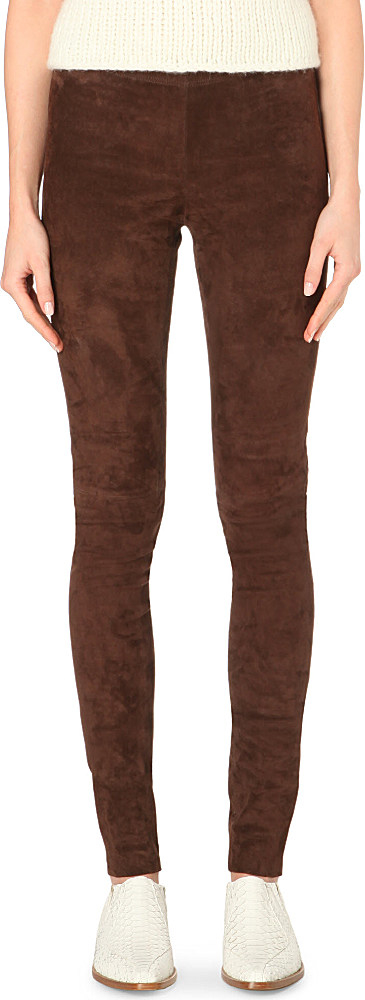 Tan Brown Suede Leggings  International Society of Precision Agriculture