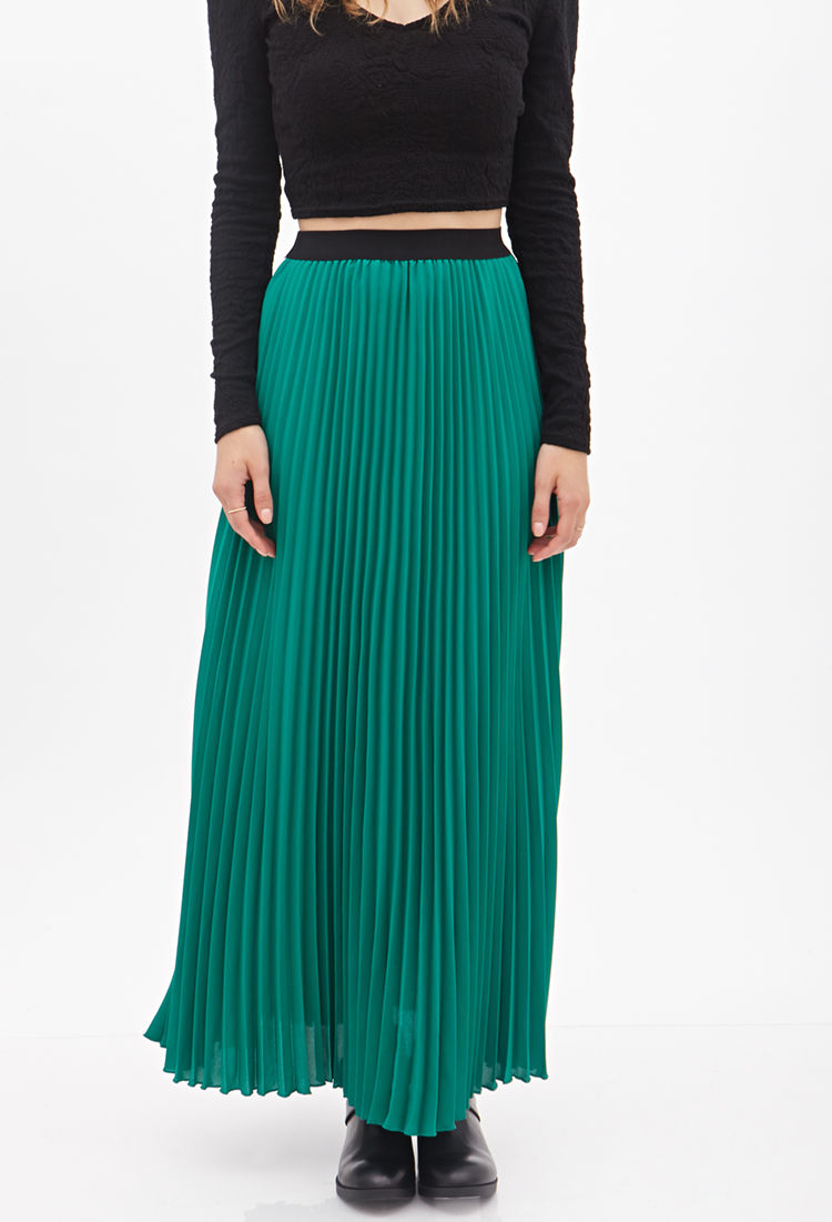 Lyst - Forever 21 Accordion Pleated Skirt You've Been Added To The ...