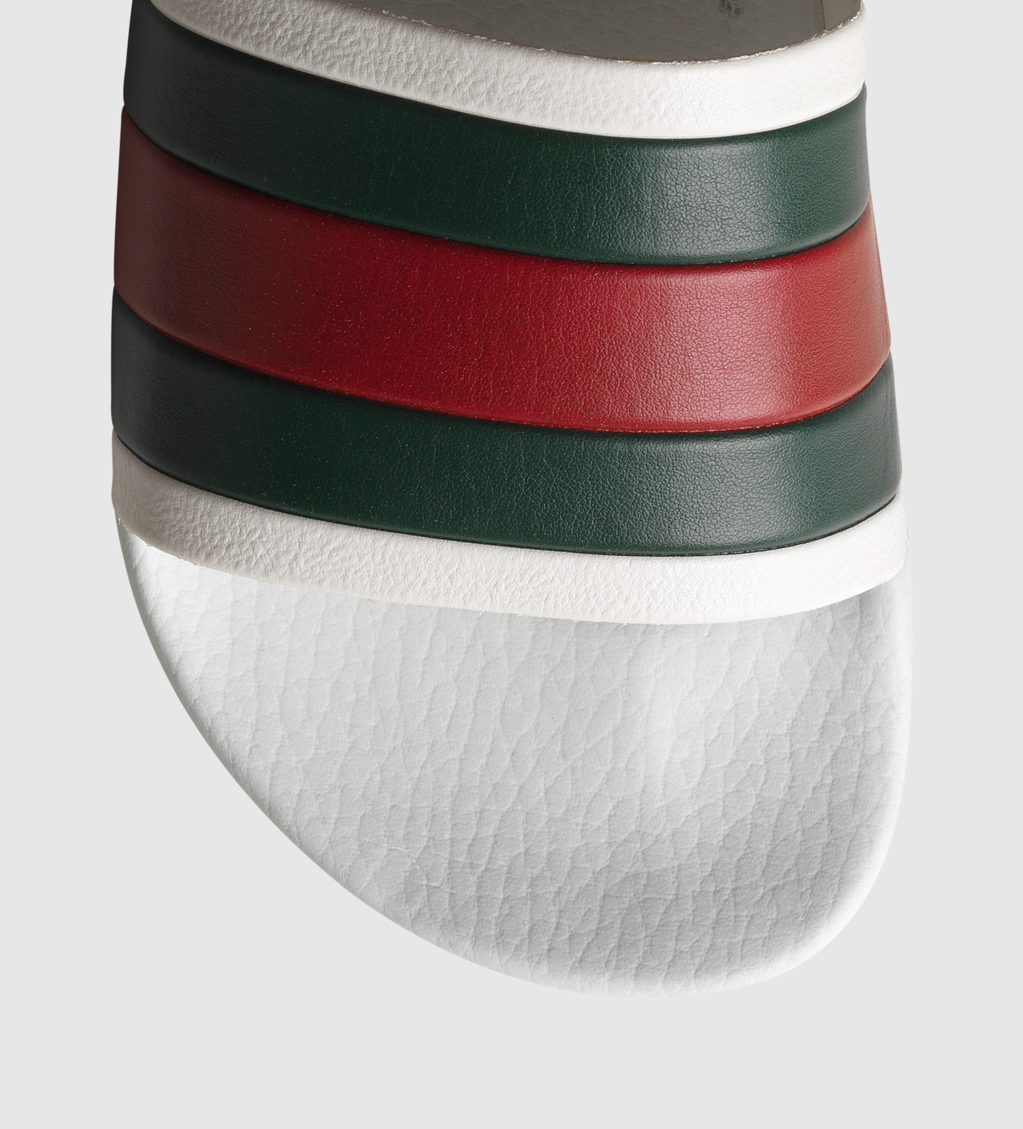 gucci rubber slides white