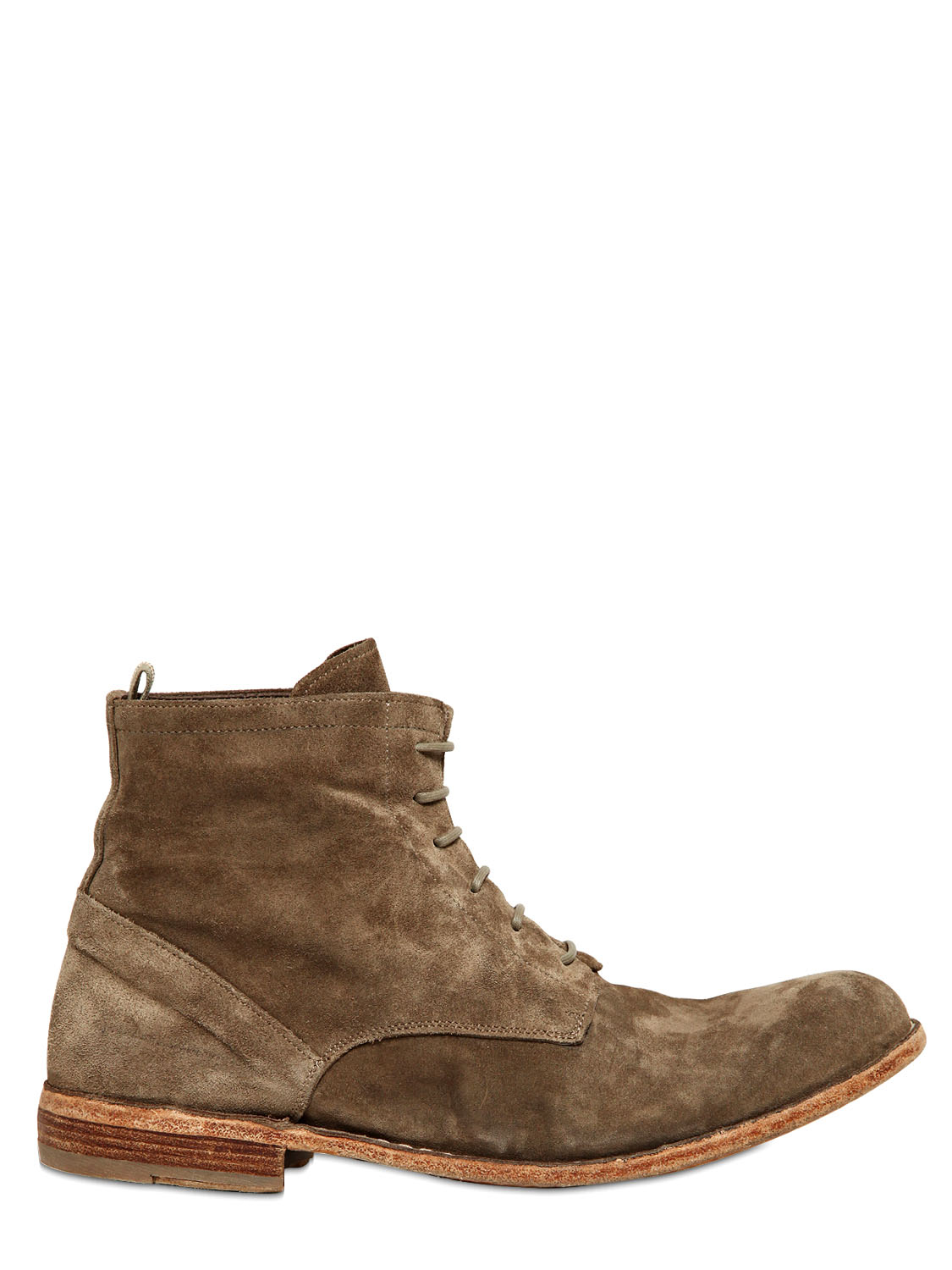 Officine creative Soft Suede Laceup Ankle Boots in Brown for Men (DOVE ...