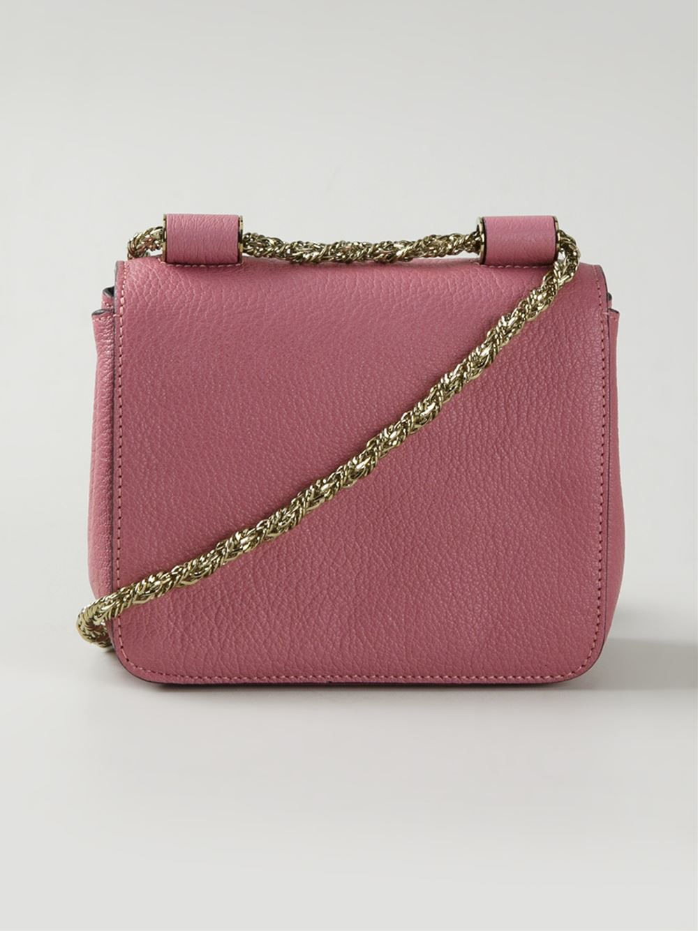 Chloé Elsie Leather Cross-Body Bag in Pink | Lyst