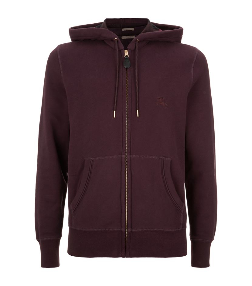 Burberry brit Zip-through Hoodie in Purple for Men | Lyst