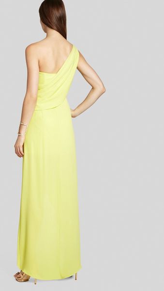 Bcbgmaxazria Bcbg Max Azria Gown Kailo Ambrosia One Shoulder Draped In ...