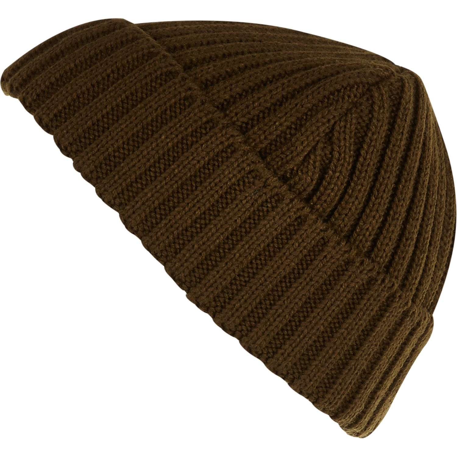 River Island | Brown Green Khaki Mini Docker Beanie Hat for Men | Lyst