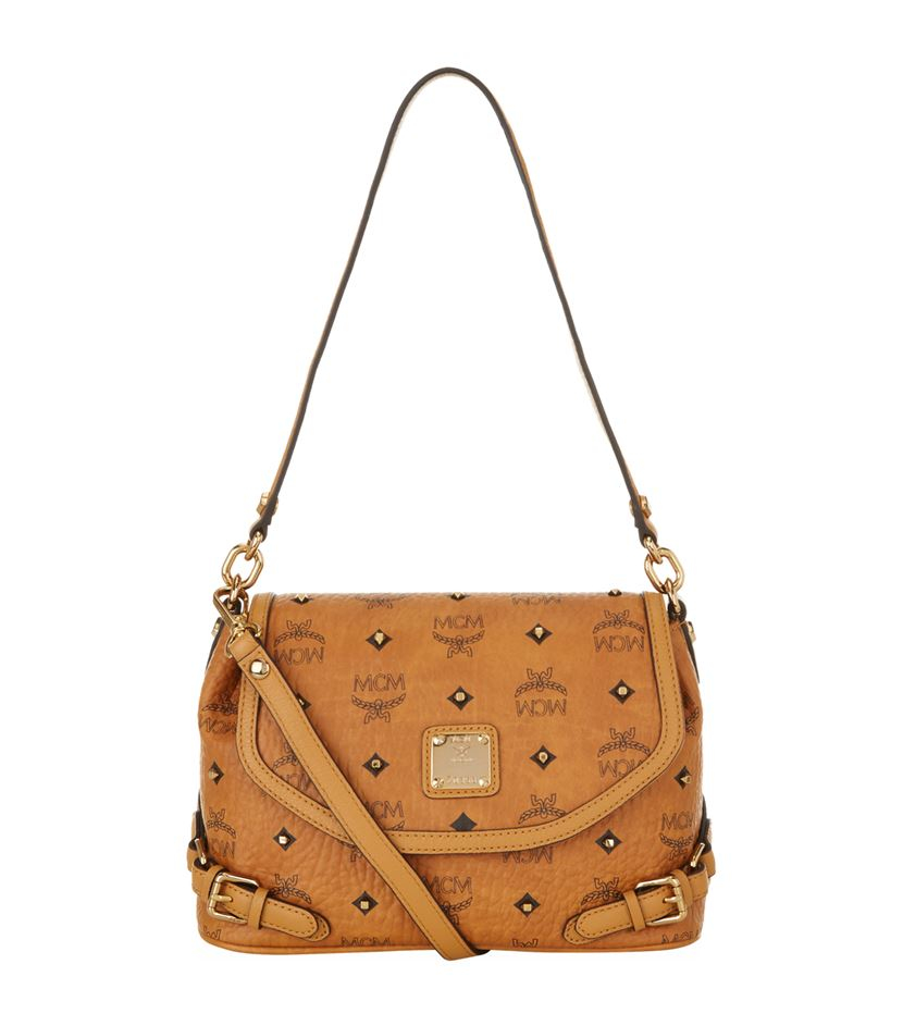 Mcm Small Visetos Cross Body Bag in Brown | Lyst