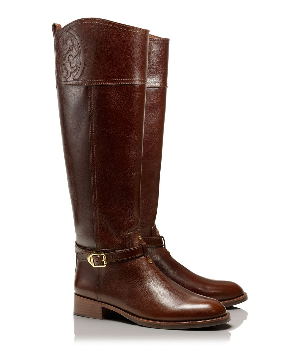 Tory burch Marlene Riding Boot in Brown | Lyst