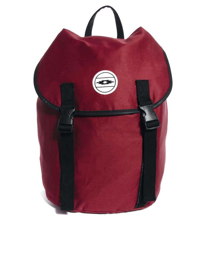 Lyst Asos Backpack with Badge in Red for Men