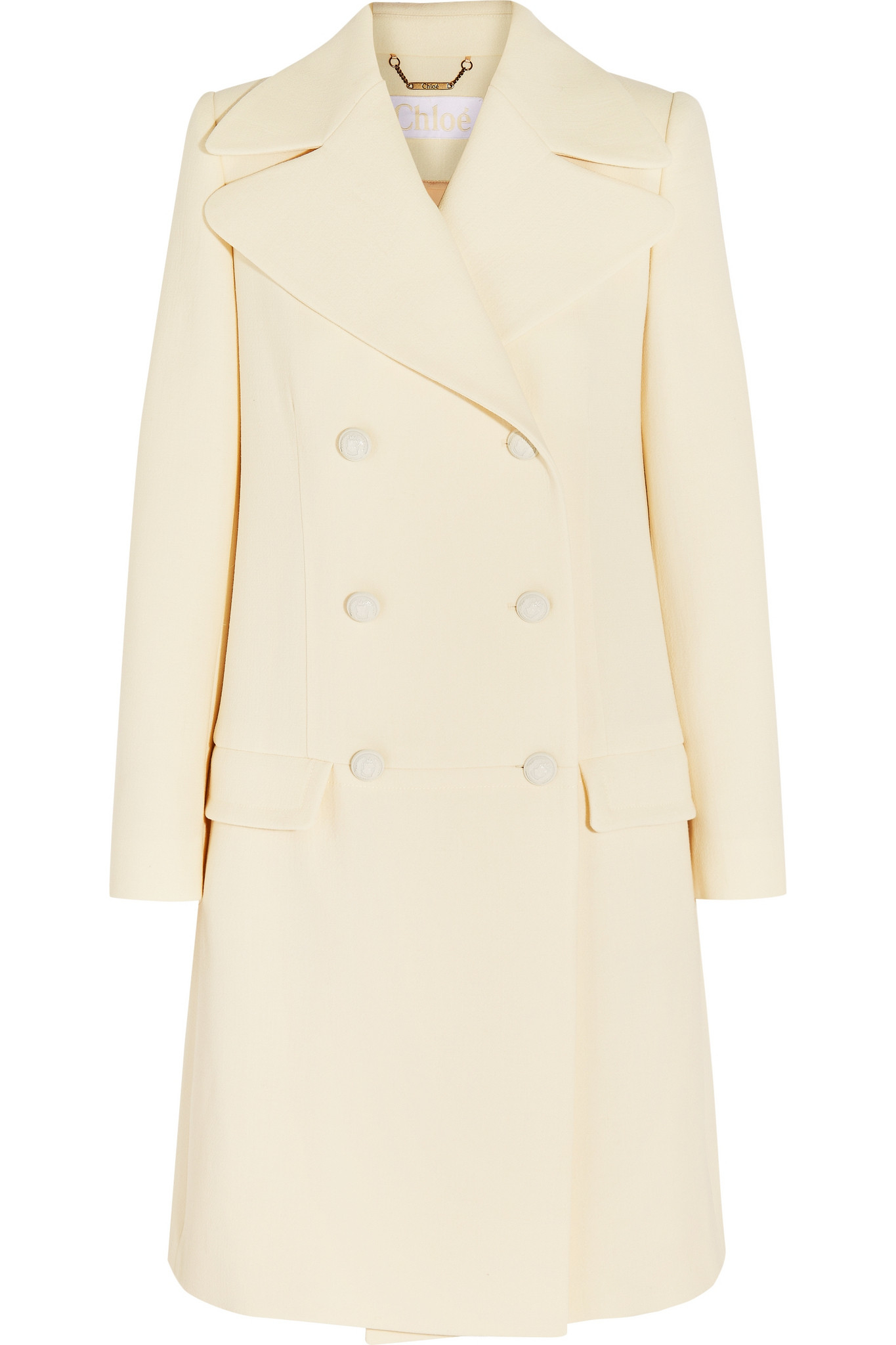 Chloé Chloé Double-breasted Wool-crepe Coat - Lyst